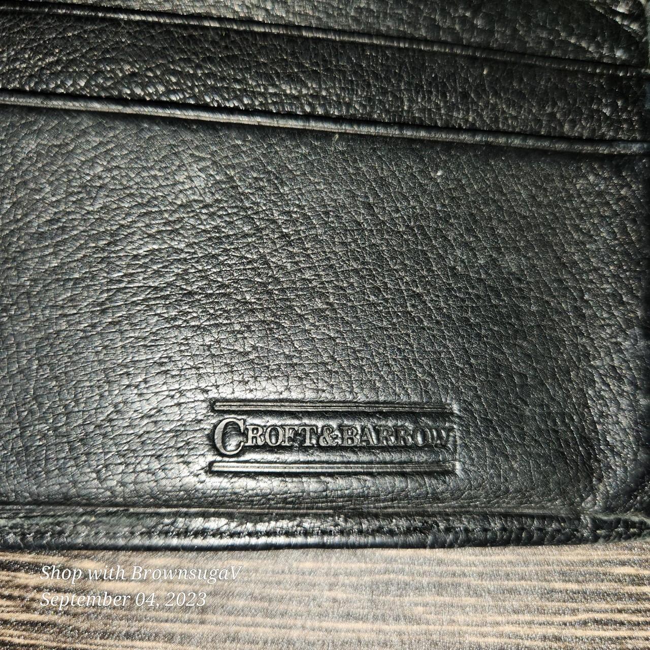 Vintage Black slim leather Wallet This genuine - Depop