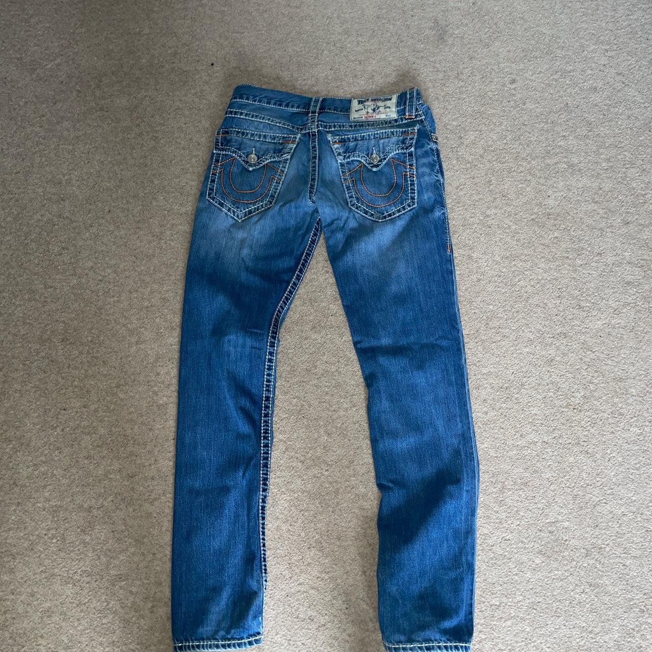 True Religion Men's Blue Jeans | Depop