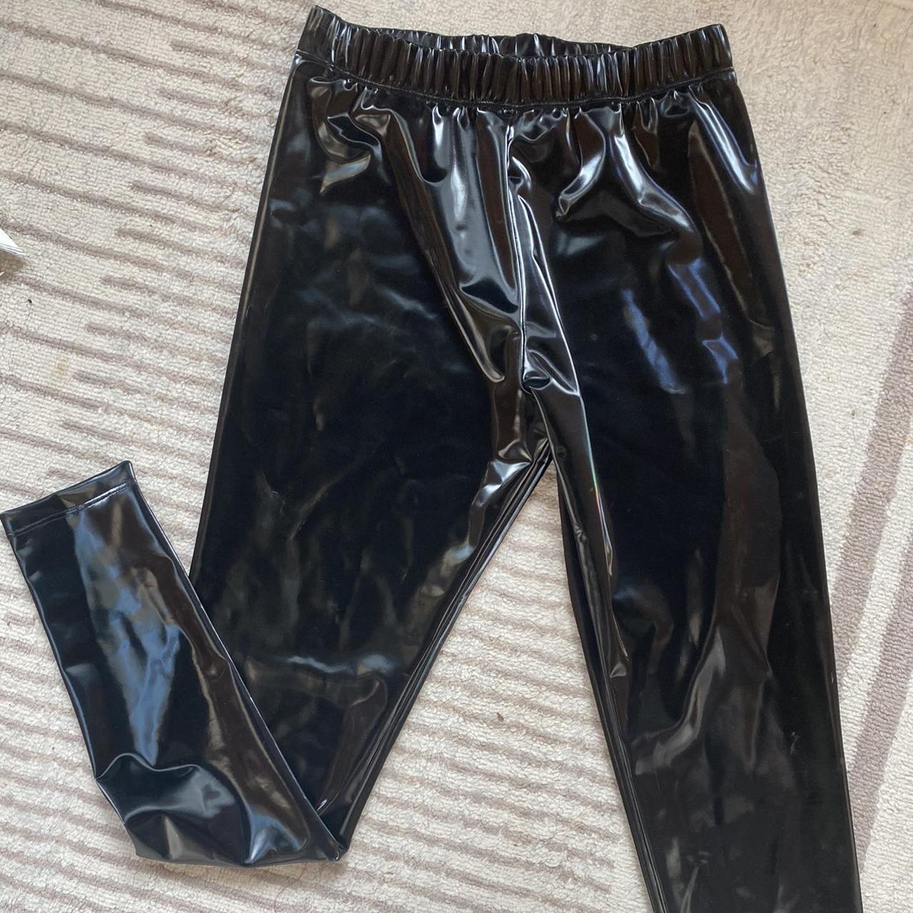 Shiny Vinyl Black Trousers - Just $4