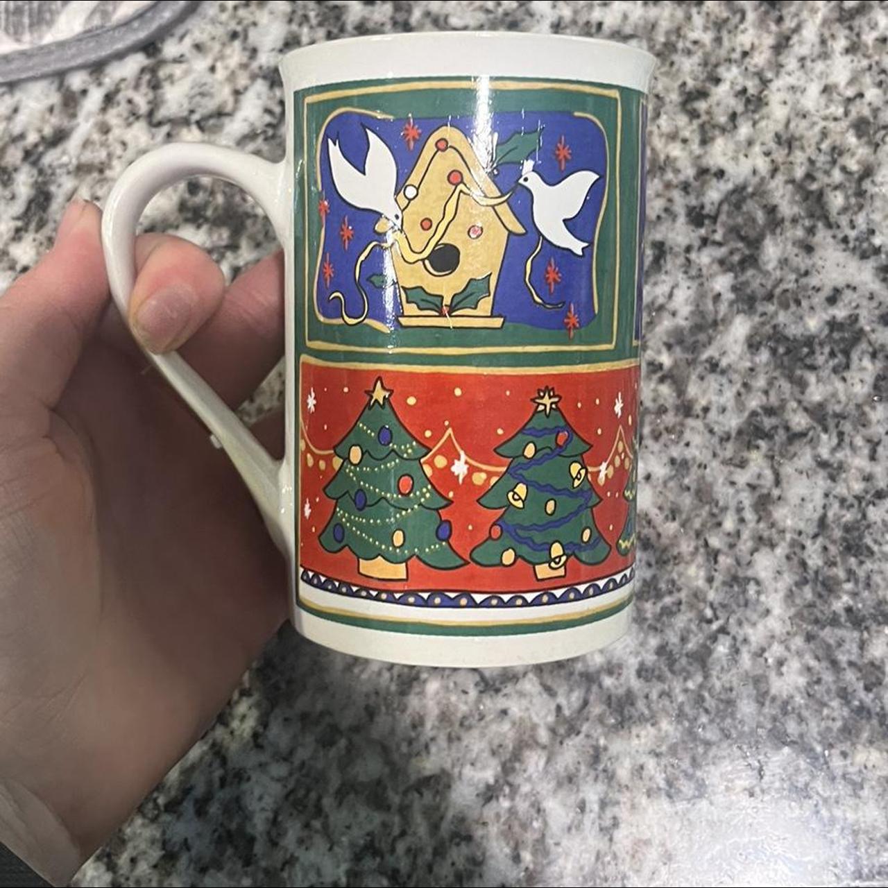 Christmas Mug, Vintage Christmas Village