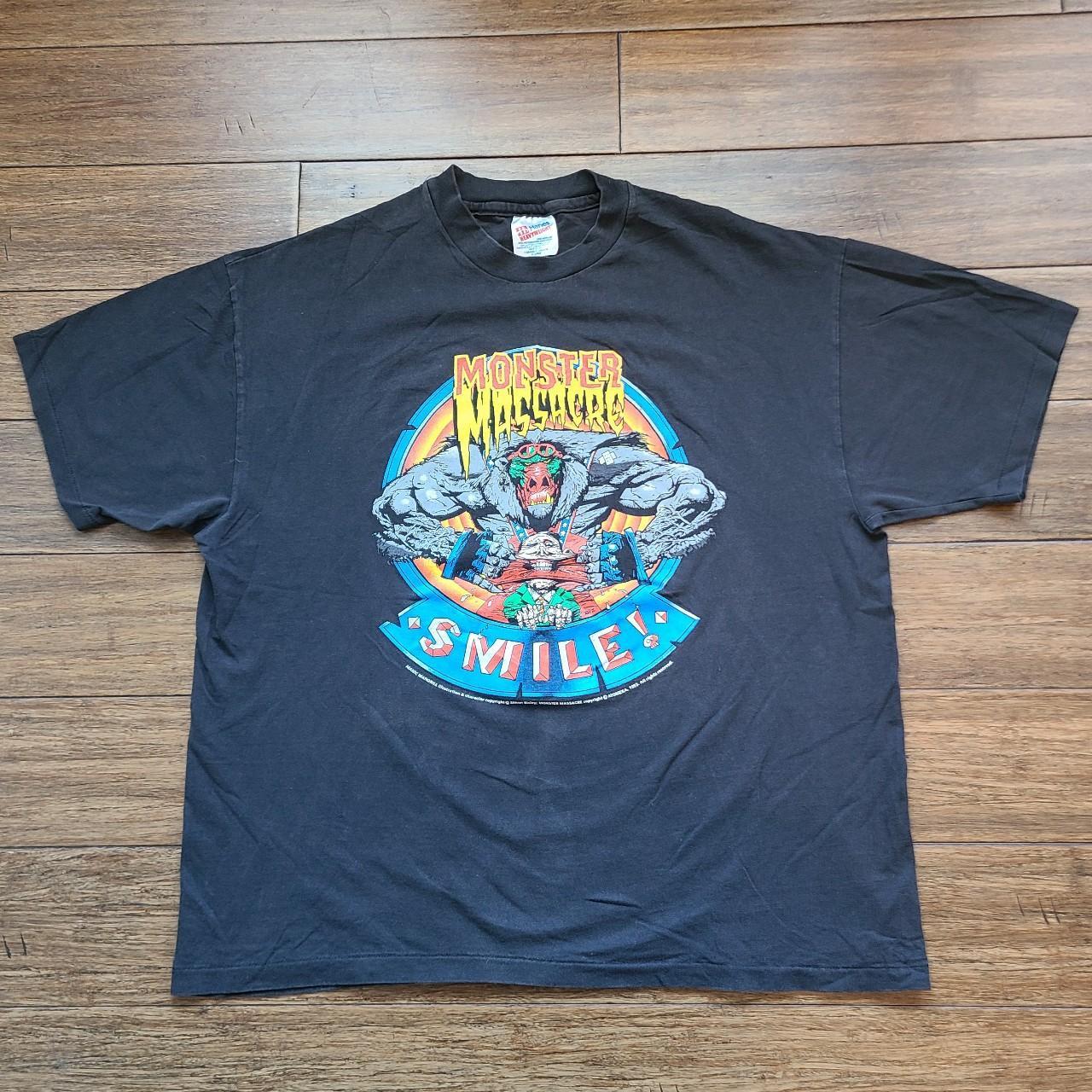 Vintage 90s Monster Massacre Smile Tshirt In great... - Depop