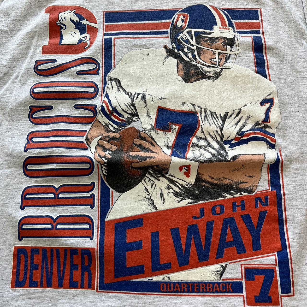 Denver Broncos John Elway T Shirt Vintage 90s Jersey NFL 