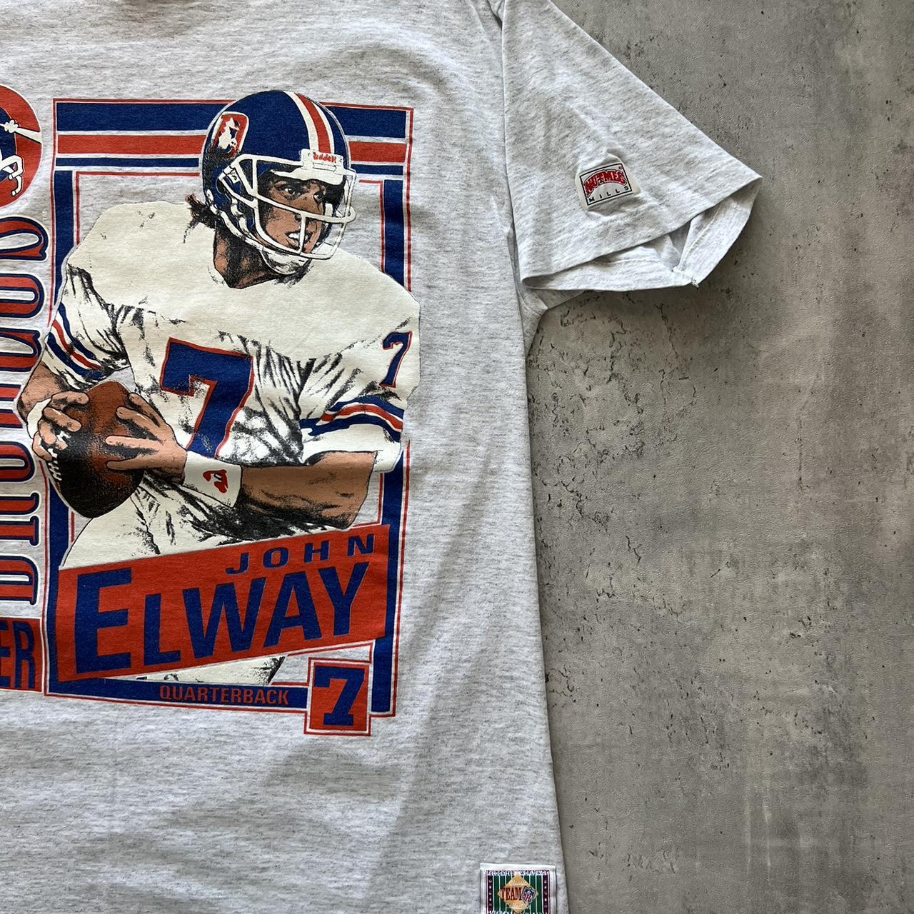 Vintage 90s Kids T-shirt Denver Broncos ELWAY Jersey Football 