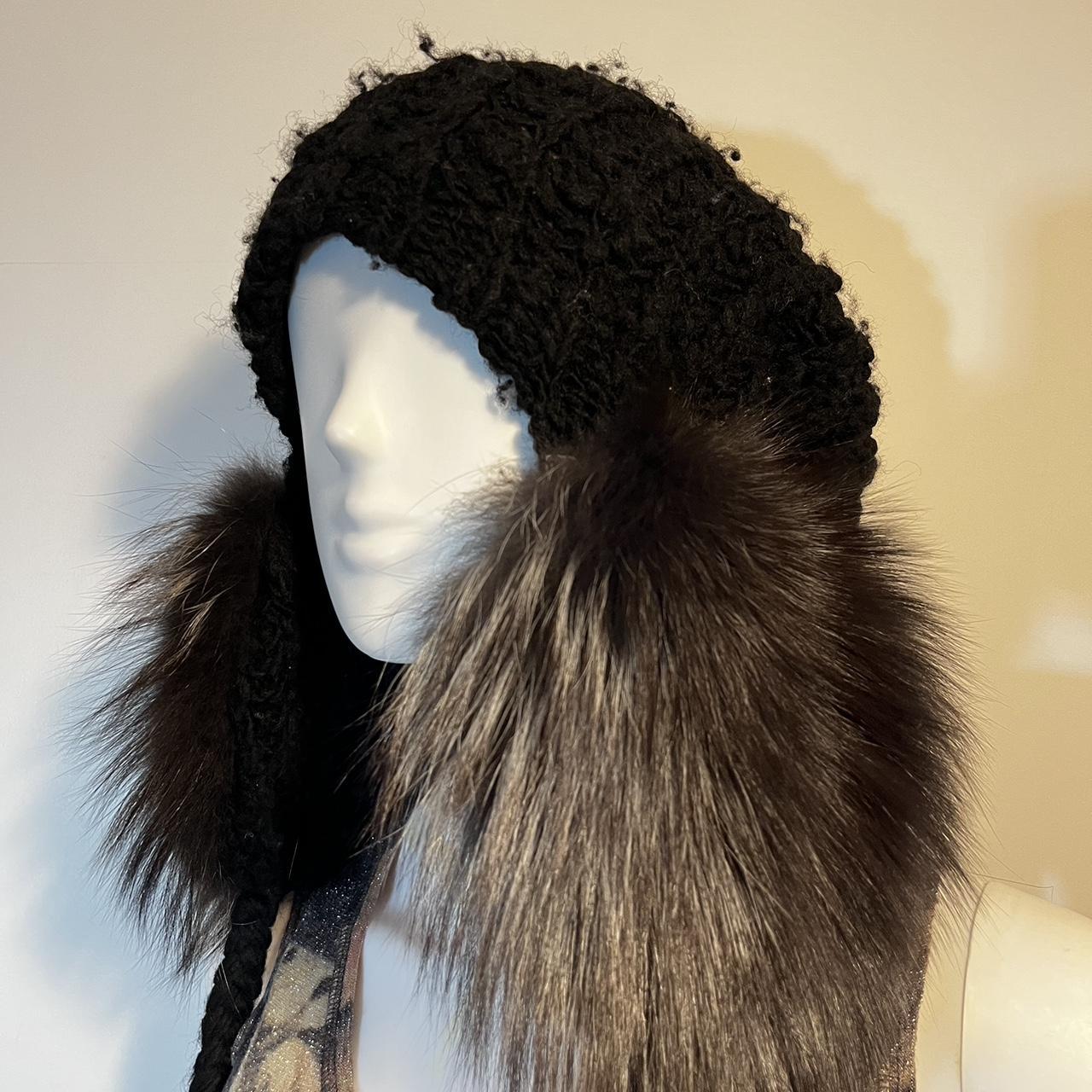 If six was nine , Rare, Mohawk fur knitted hat piece...