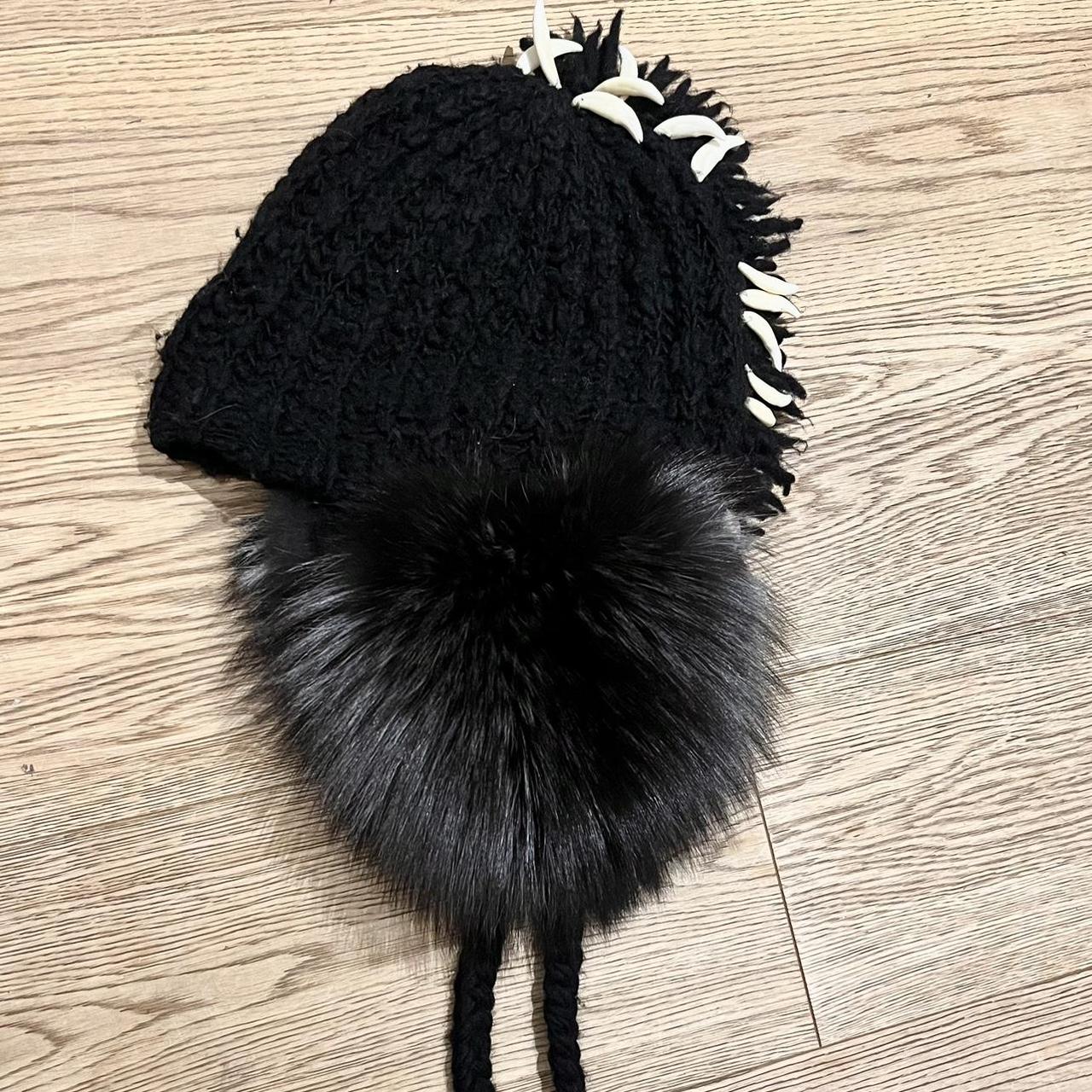 If six was nine , Rare, Mohawk fur knitted hat piece...