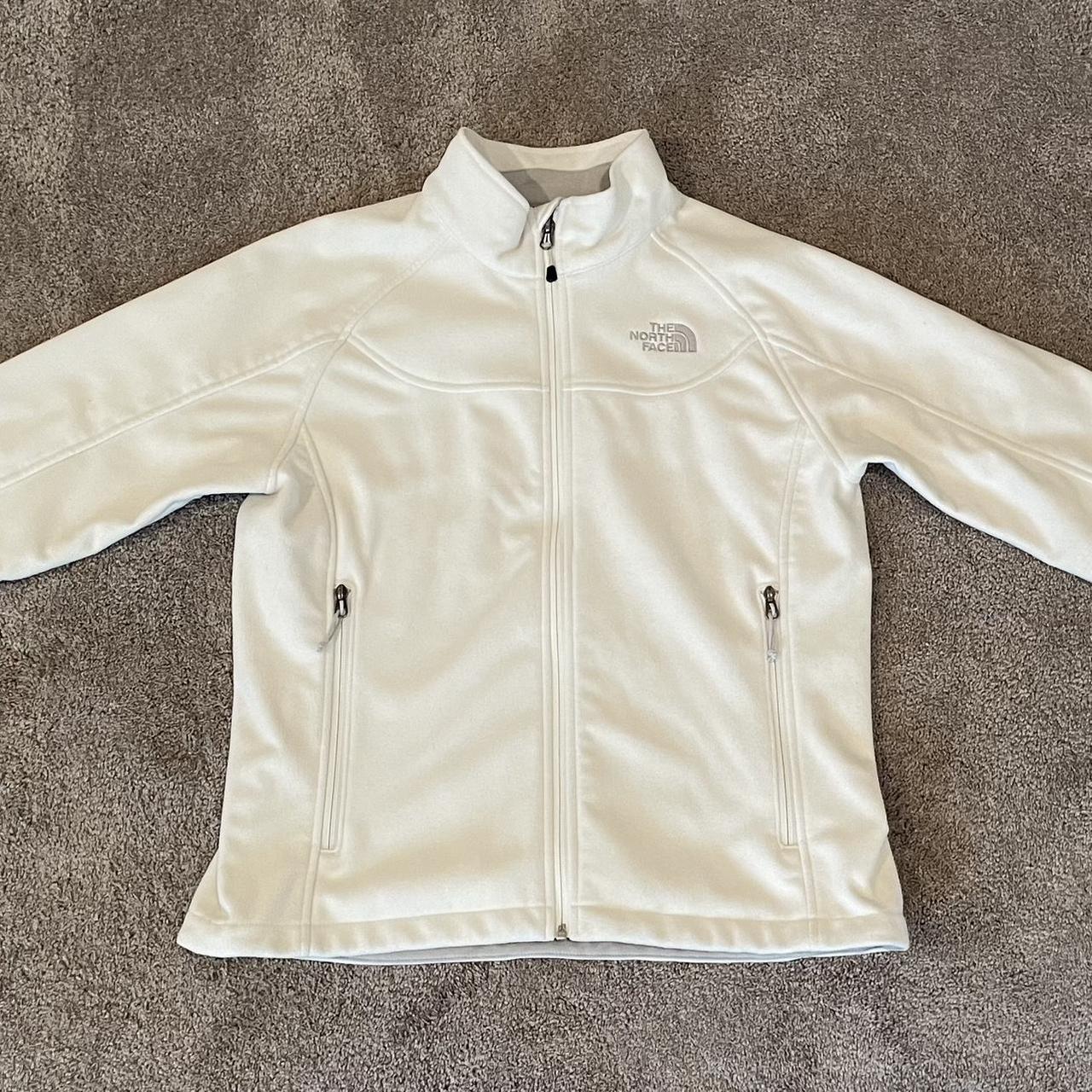 North face off hot sale white jacket