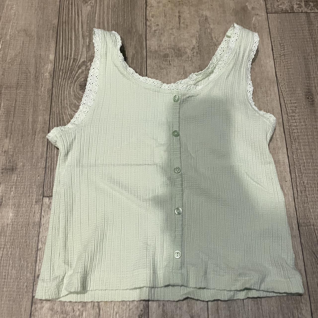 Zara Women's Green Vest Depop