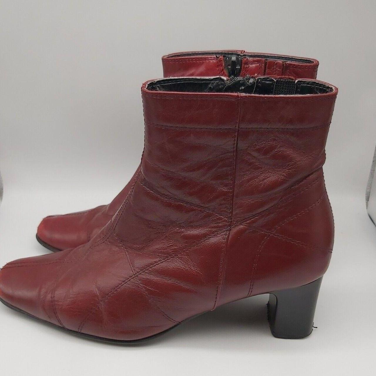 clarks burgundy ankle boots