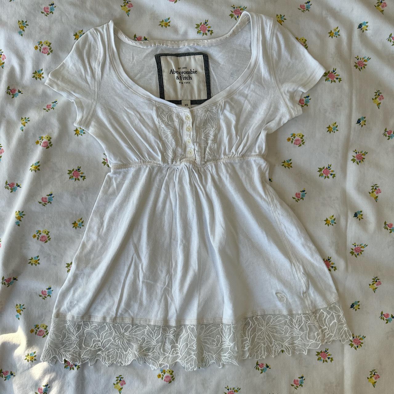 Vintage Y2k Abercrombie & Fitch Babydoll Top 🤍 Size - Depop