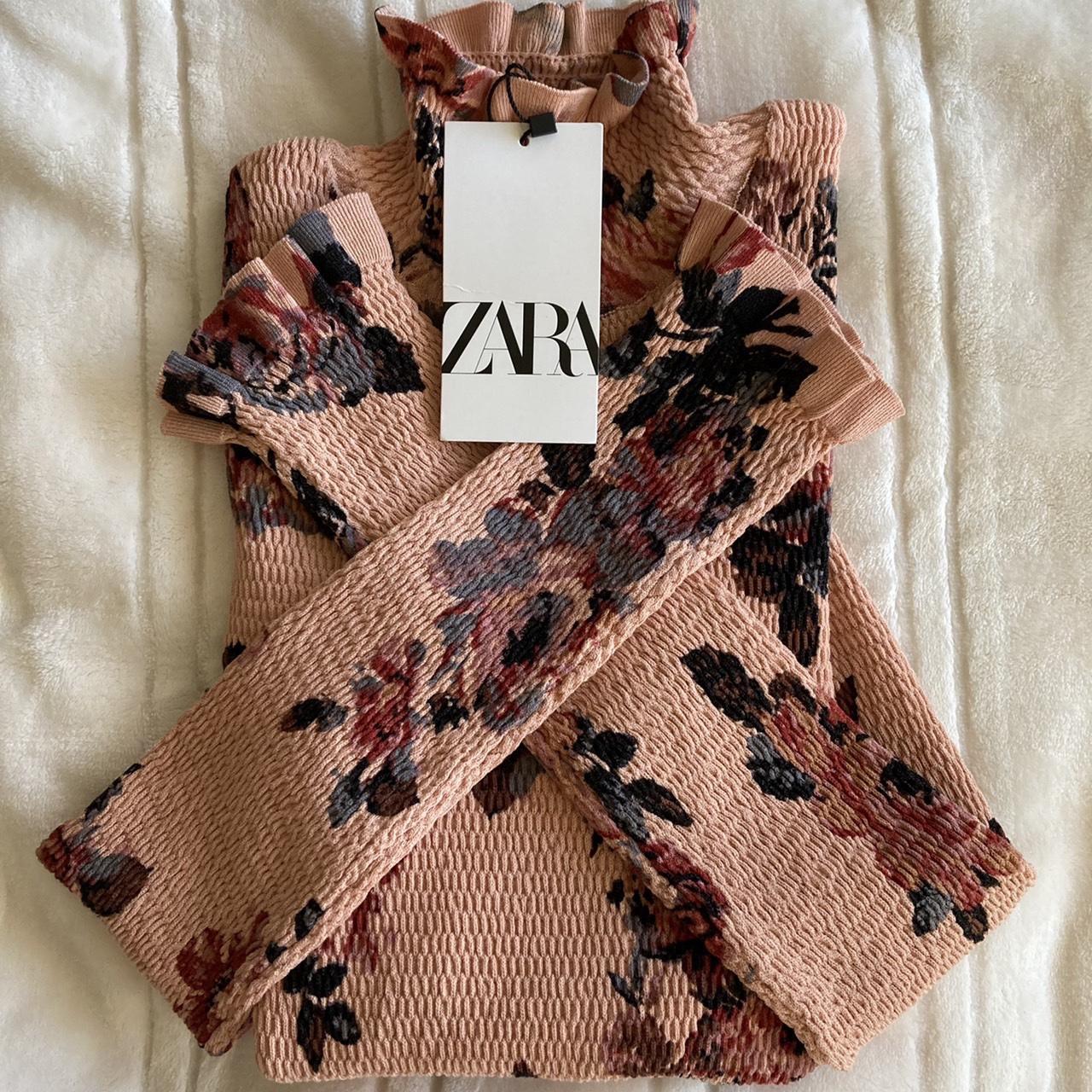 Zara Floral Knit Sweater 🥀 About the item This... Depop