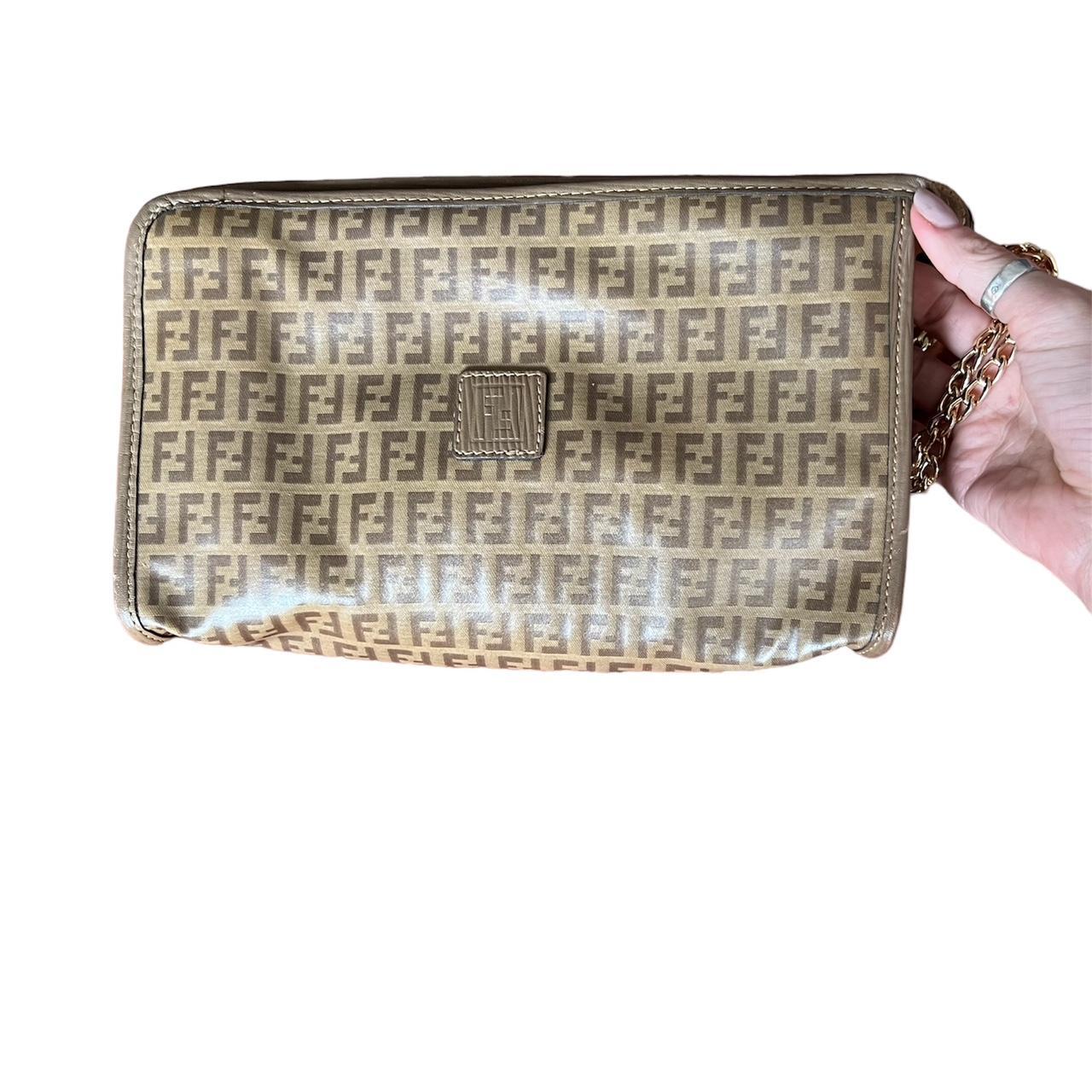 AUTHENTIC Fendi monogram canvas coated clutch purse. Depop