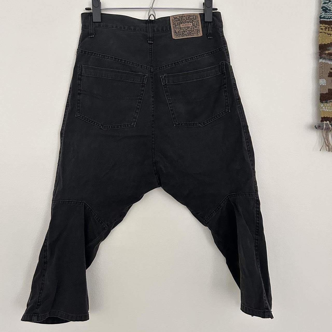 Christopher Nemeth Cropped Black Pants Black 100% - Depop
