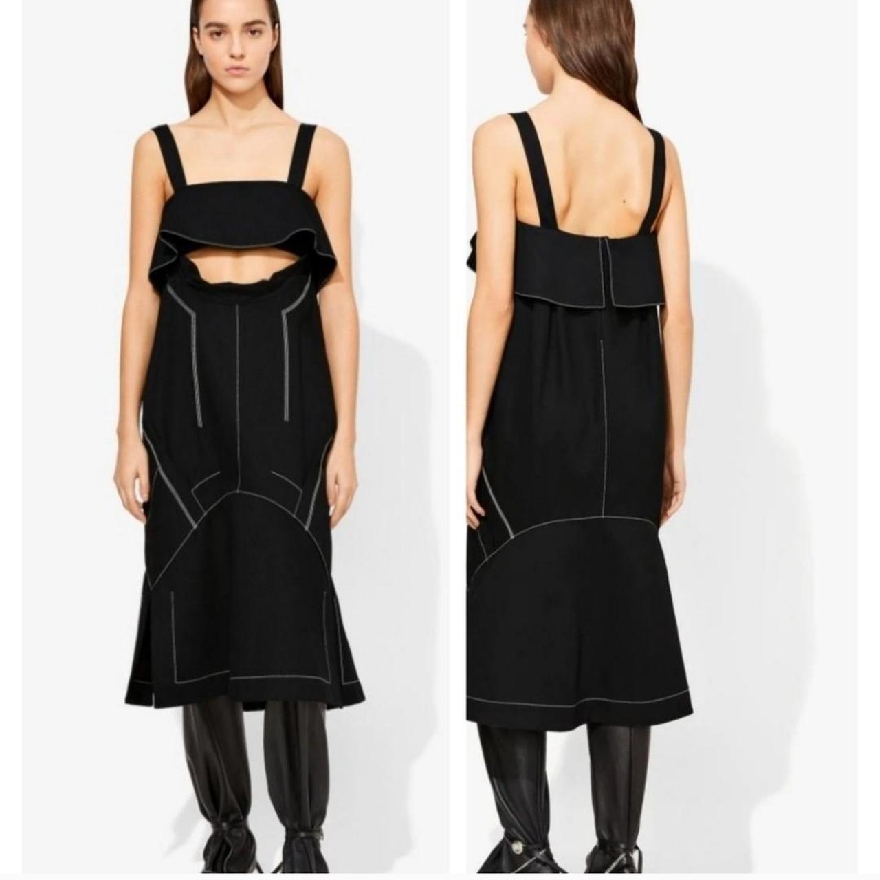 Proenza Schouler Lagenlook Cut Out Drill Denim Dress