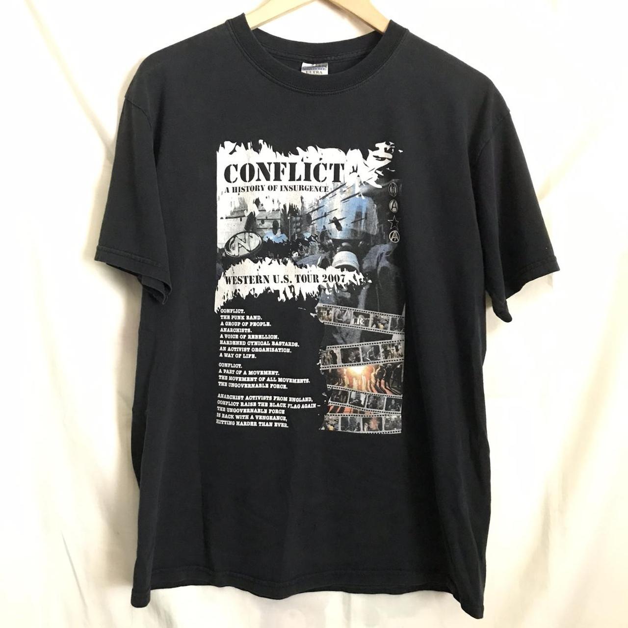 Vintage CONFLICT Punk T Shirt 2007 Western US | Depop