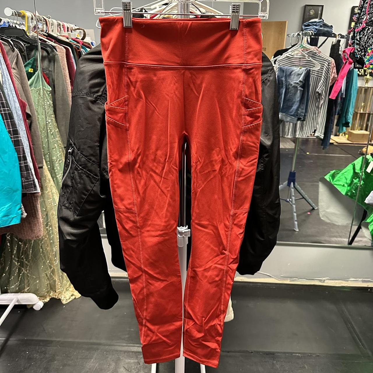 Red fabletics long leggings- very stretchy and comfy - Depop