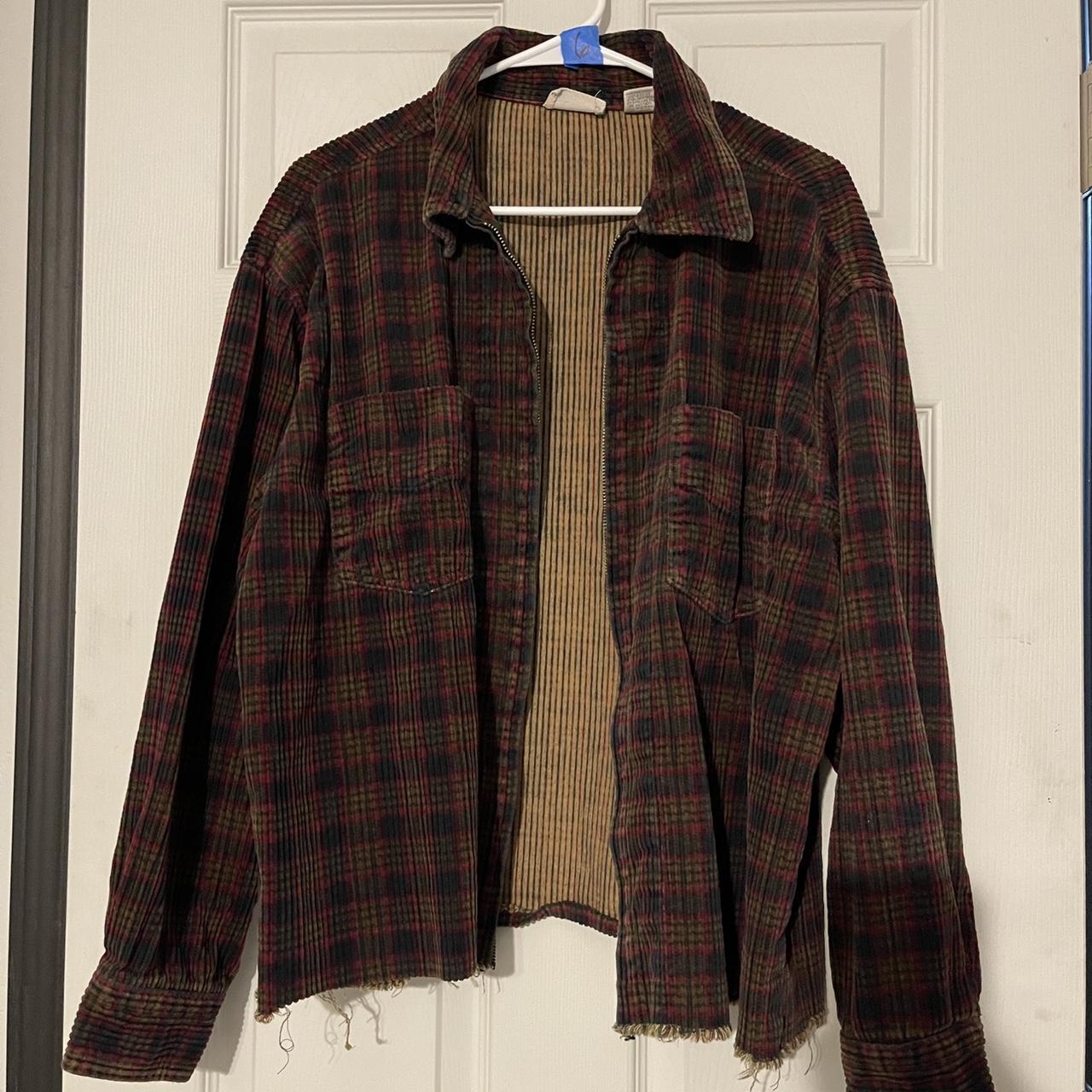 Thrifted corduroy brown/maroon cut off jacket. Had a... - Depop