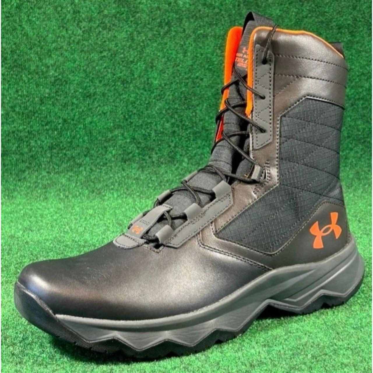 Under armour best sale boots orange