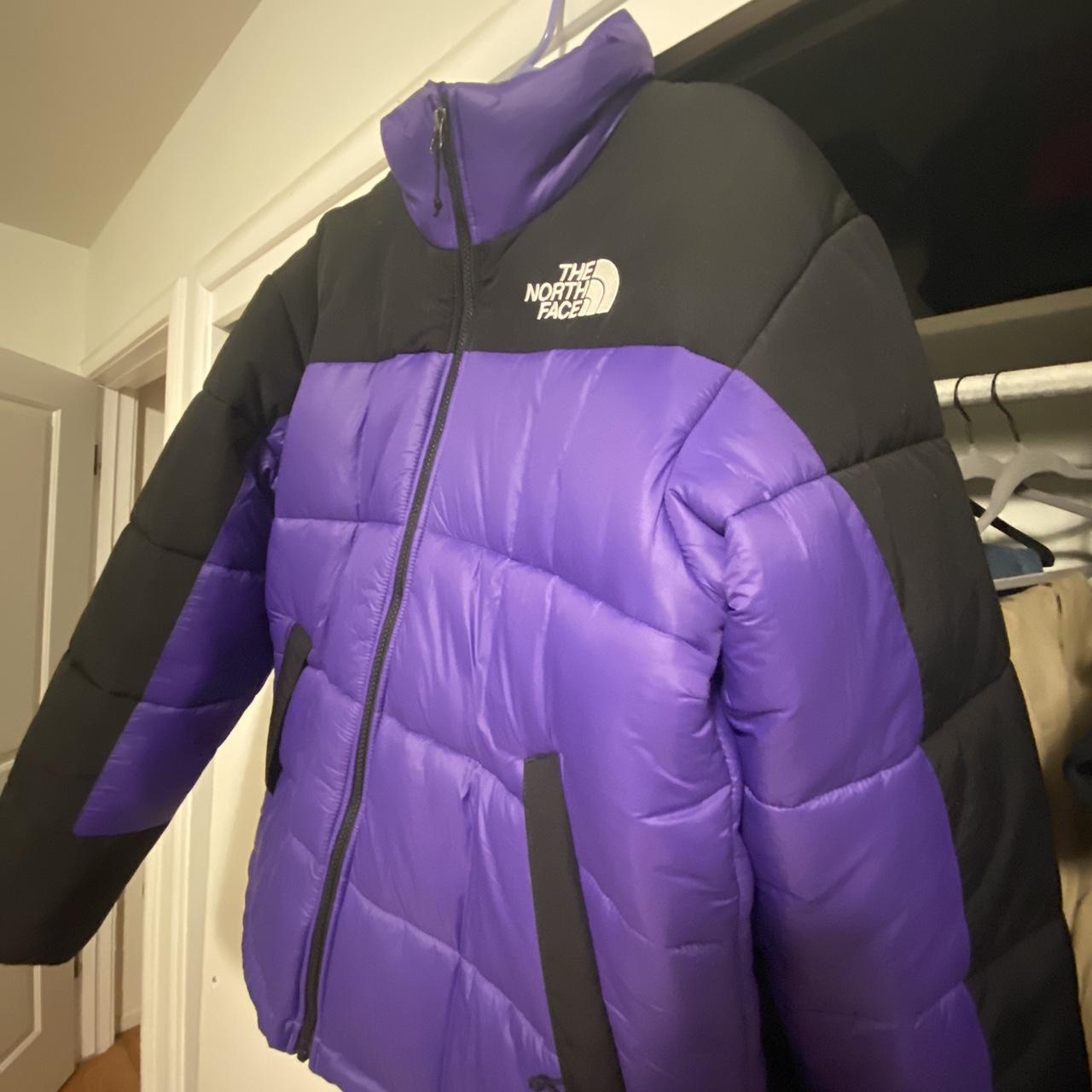 Purple north face puffer-medium - Depop