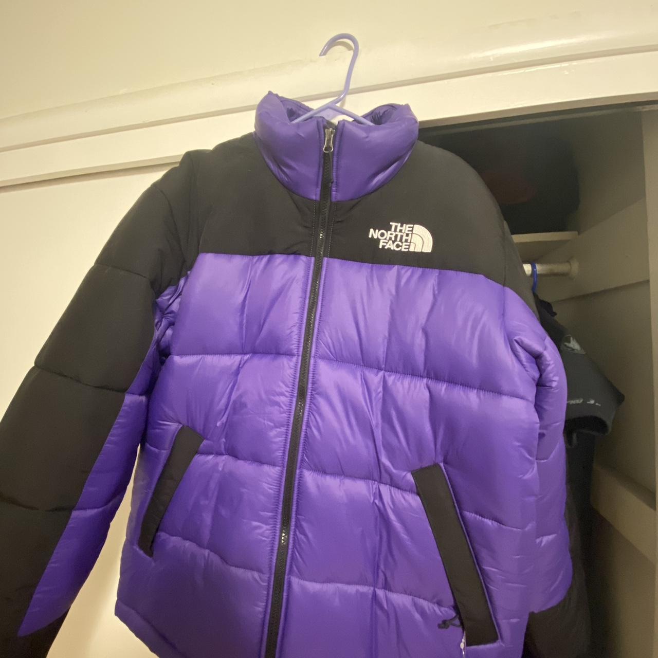 Purple north face puffer-medium - Depop