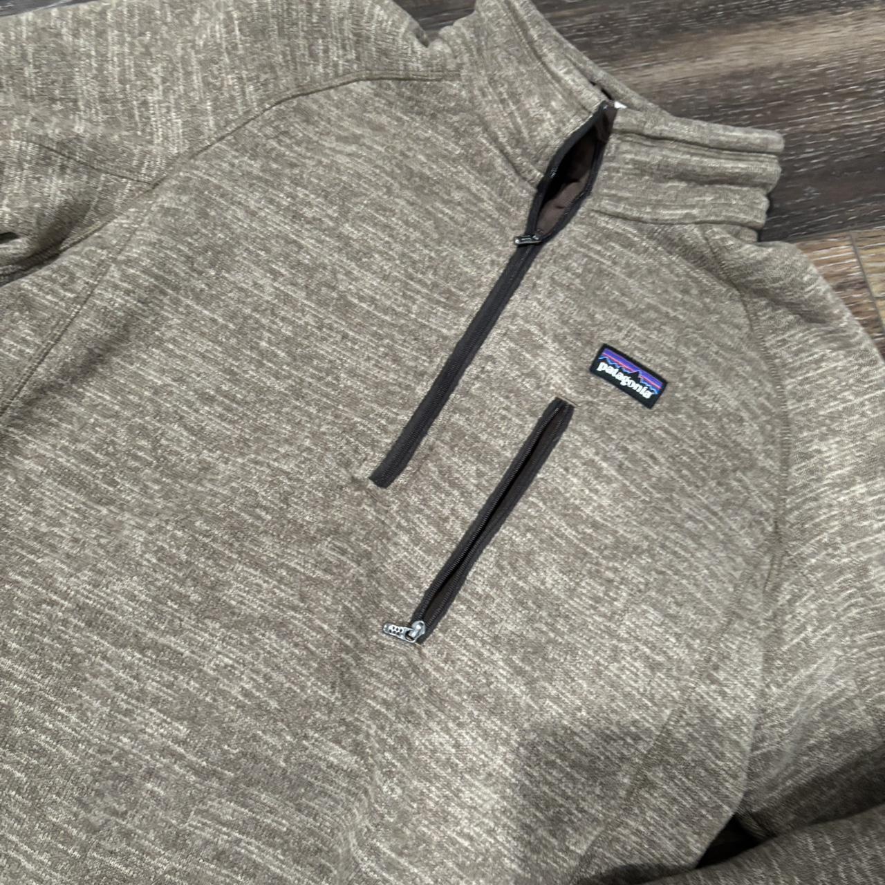 Grey Patagonia quarter zip pullover sweater Depop