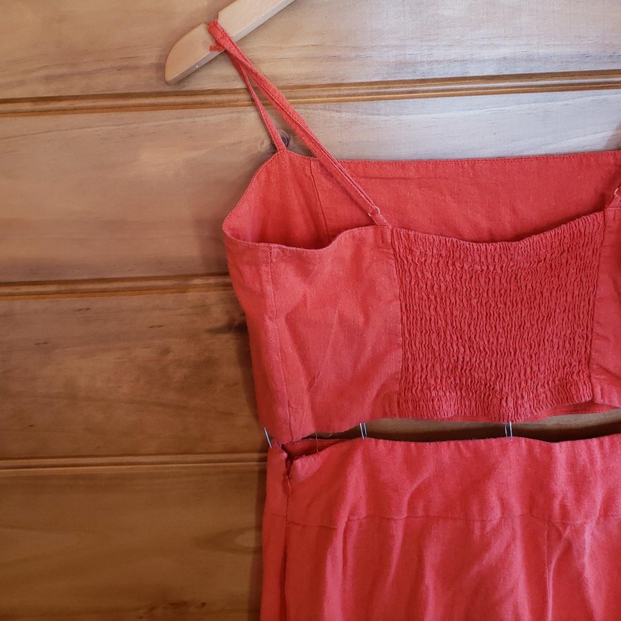 Glassons Women's Red and Gold Jumpsuit Depop