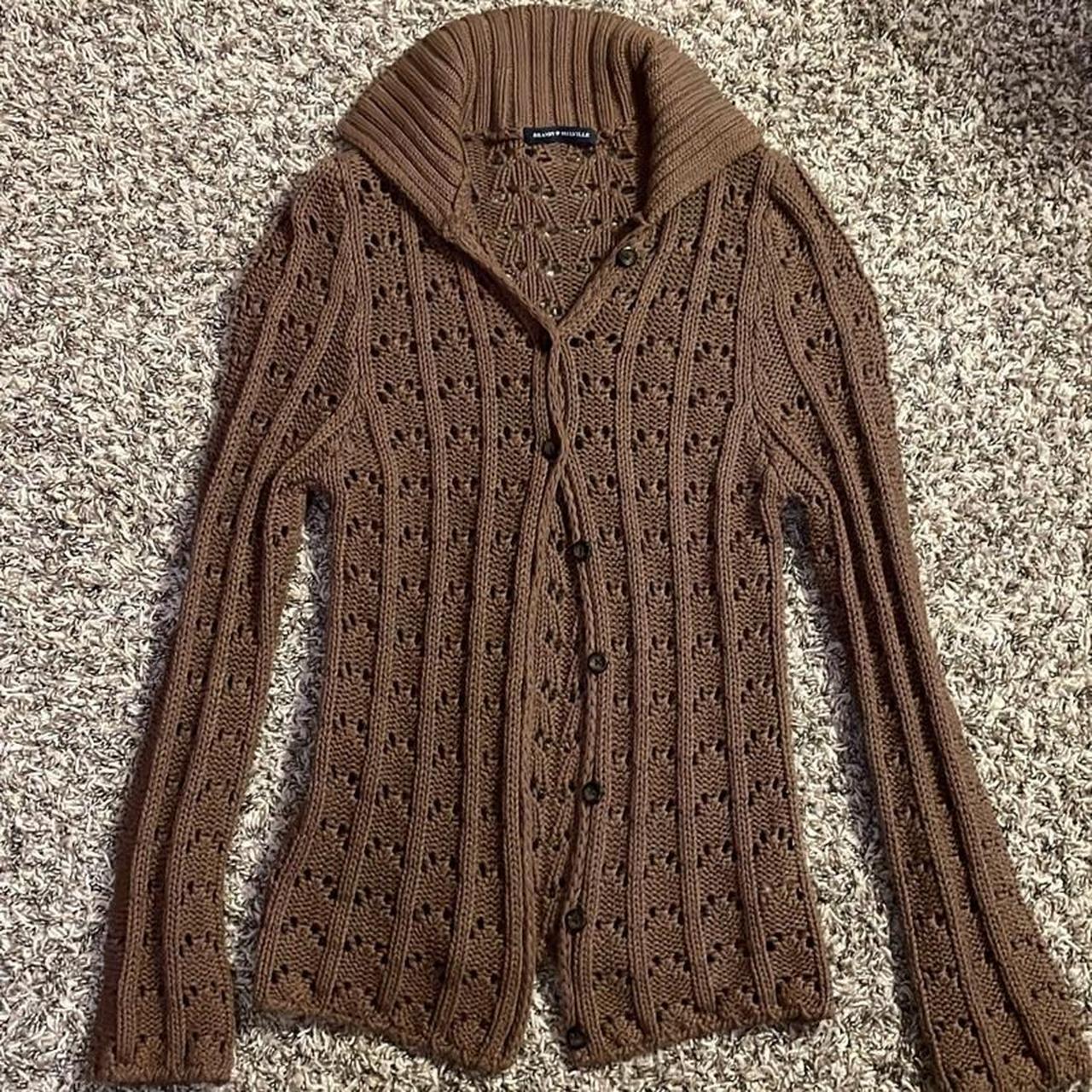 Brandy Melville Women's Brown Cardigan Depop