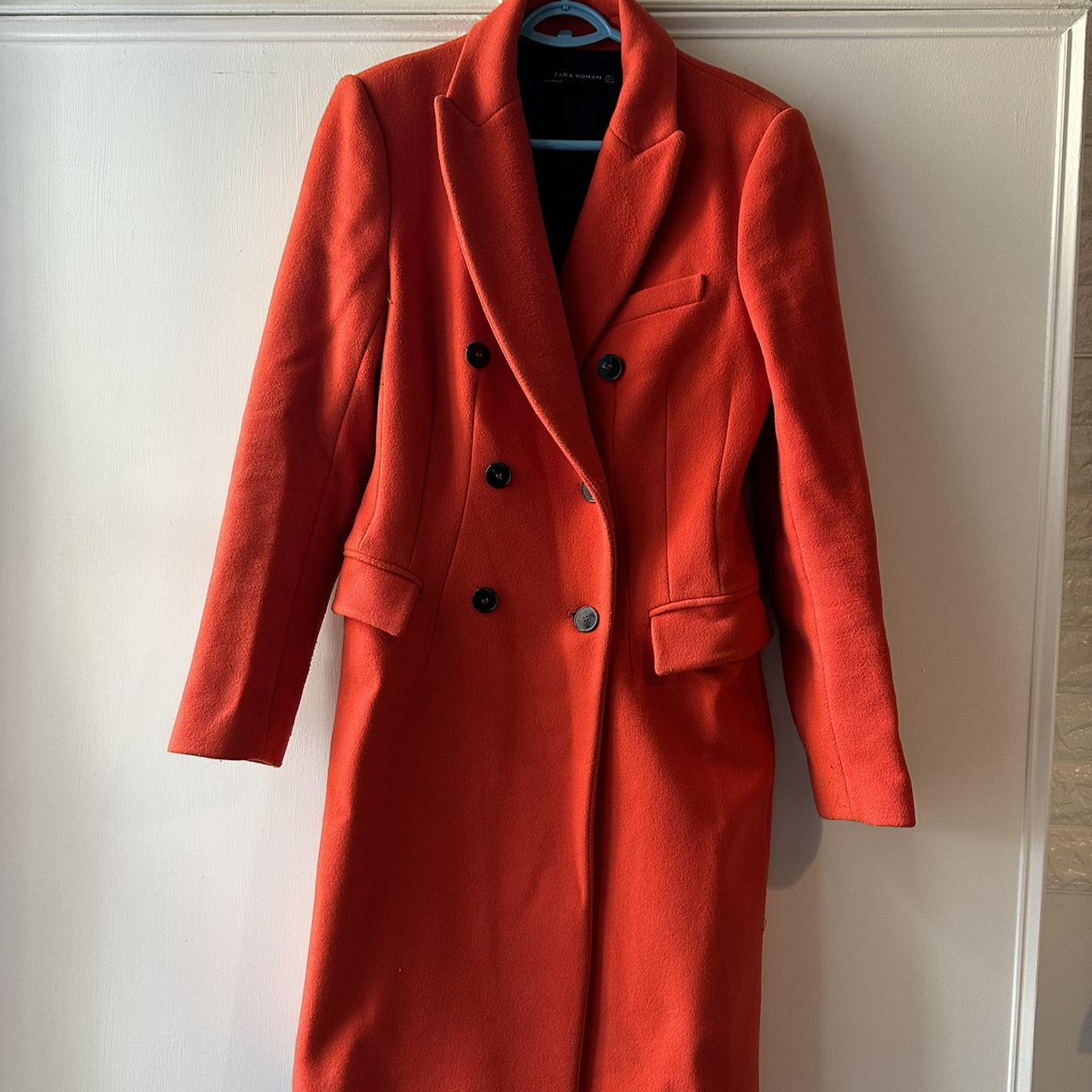 Zara red trench coat hotsell