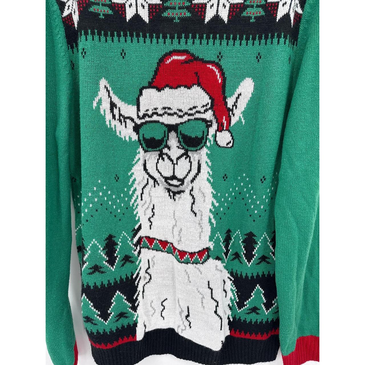 Source Unknown Men's Sweater - Green/Red - L – No… - image 3