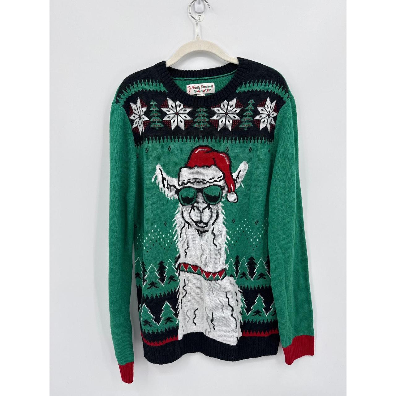 Source Unknown Men's Sweater - Green/Red - L – No… - image 1