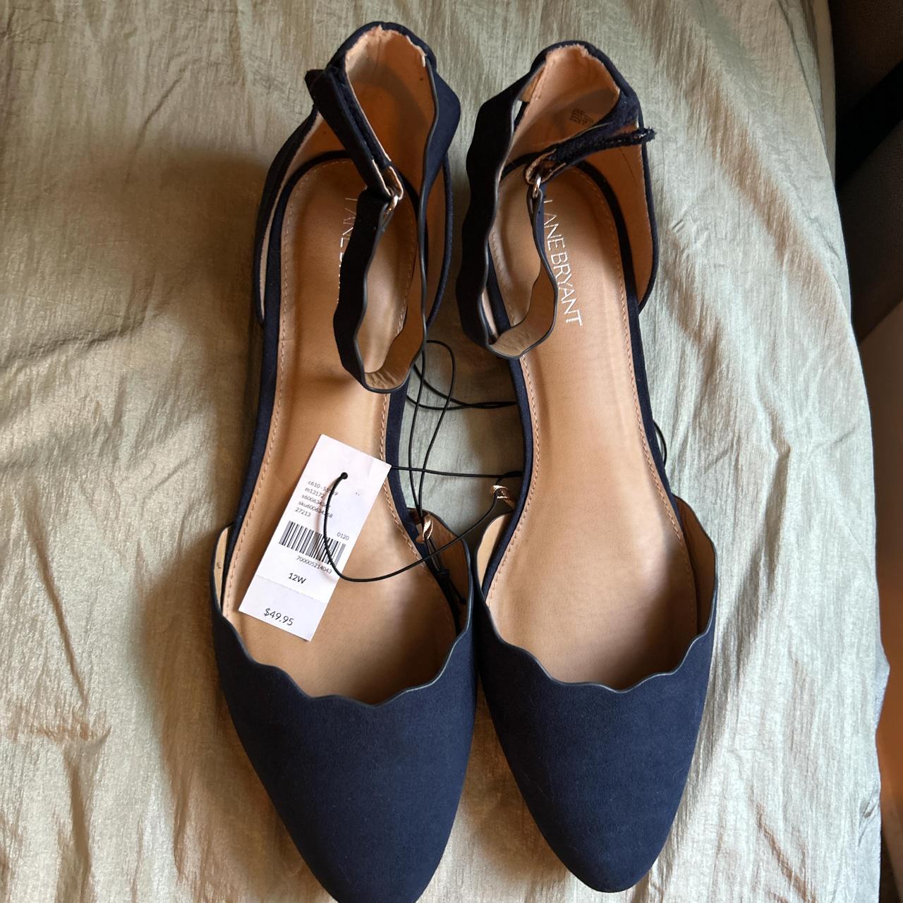 Brand new Lane bryant two piece ankle strap flats Depop