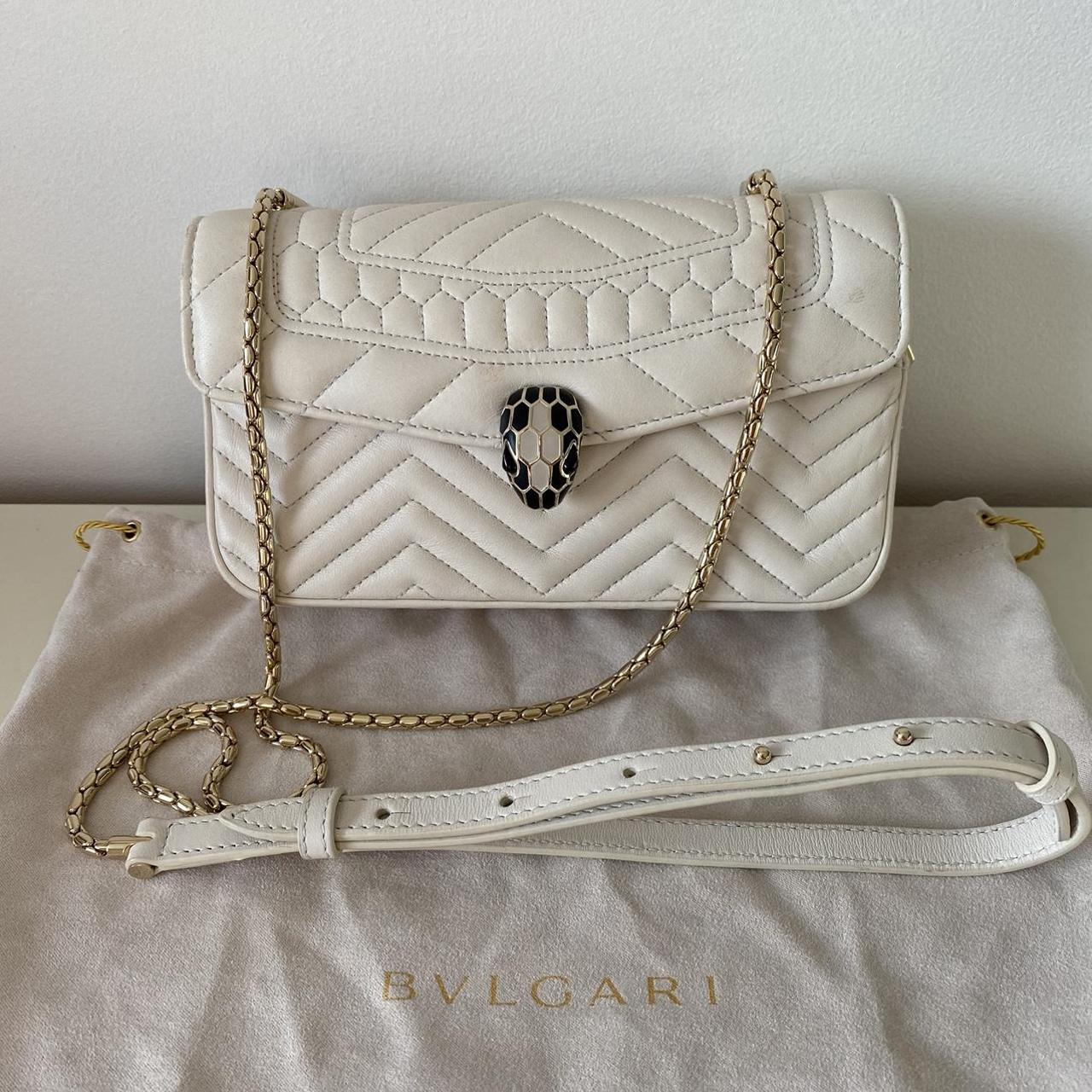 BVLGARI Women's Cream Bag | Depop