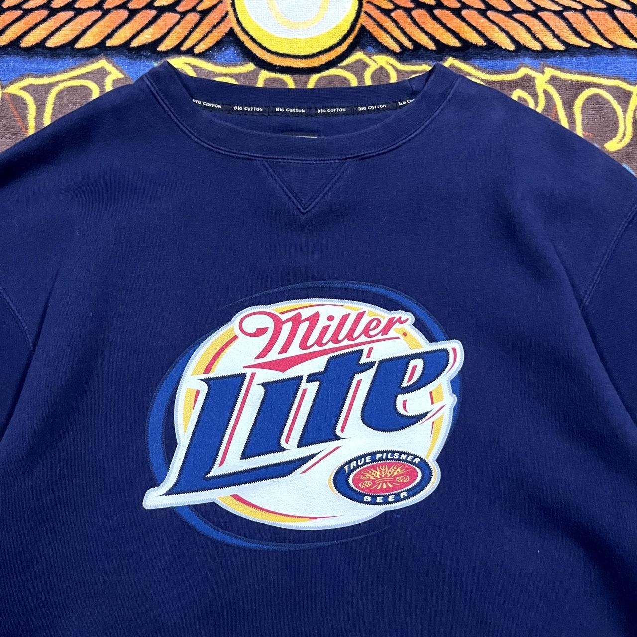 Miller Lite Logo Vintage Crewneck Sweatshirt *... - Depop