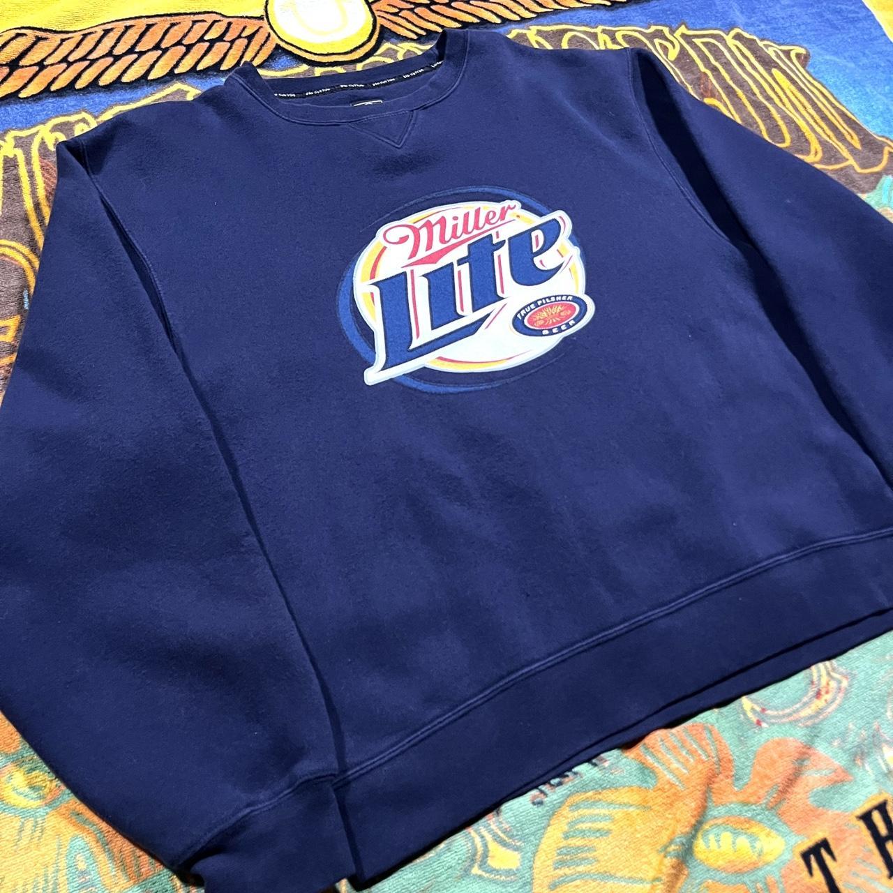 Miller Lite Logo Vintage Crewneck Sweatshirt *... - Depop