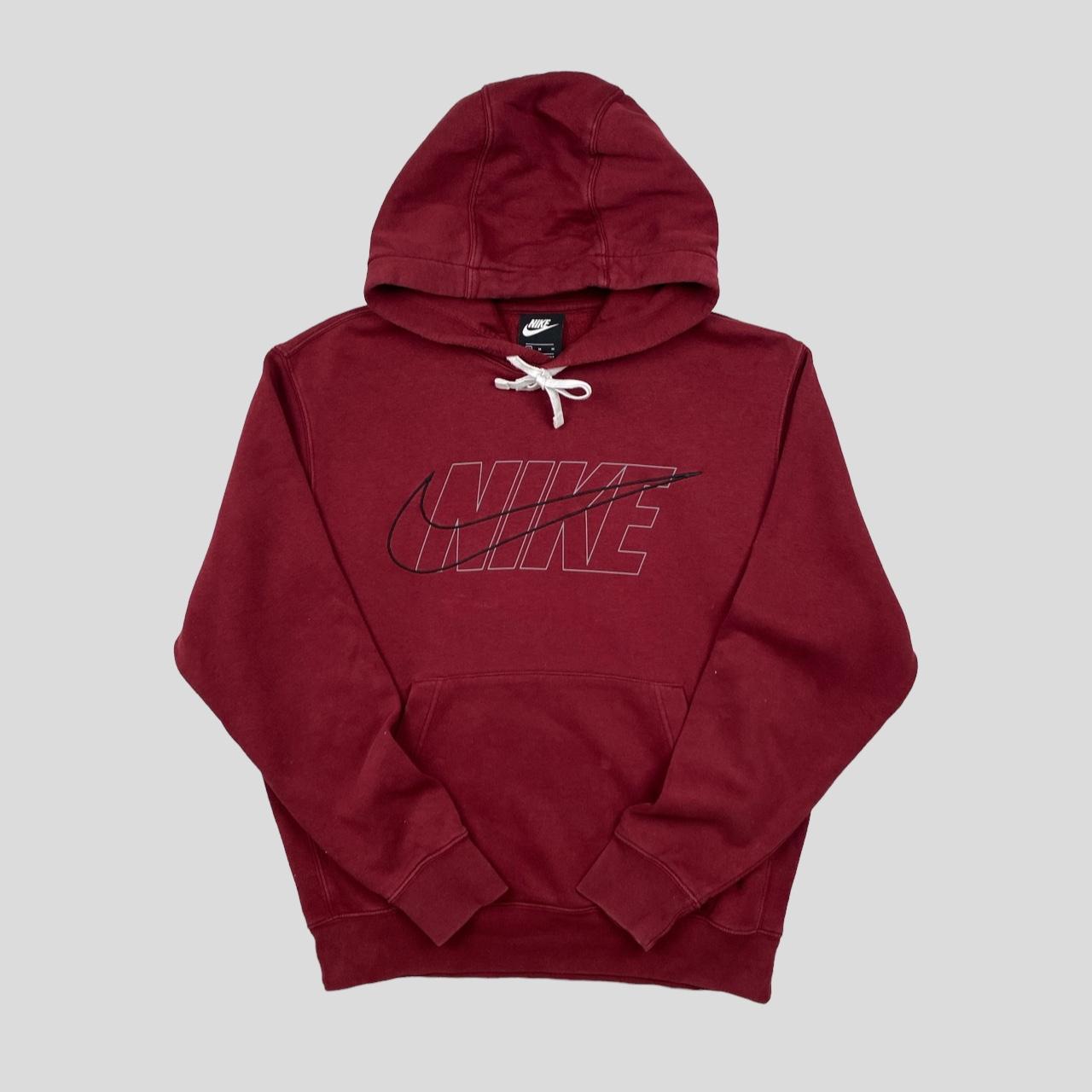 Nike Men's Burgundy Hoodie | Depop