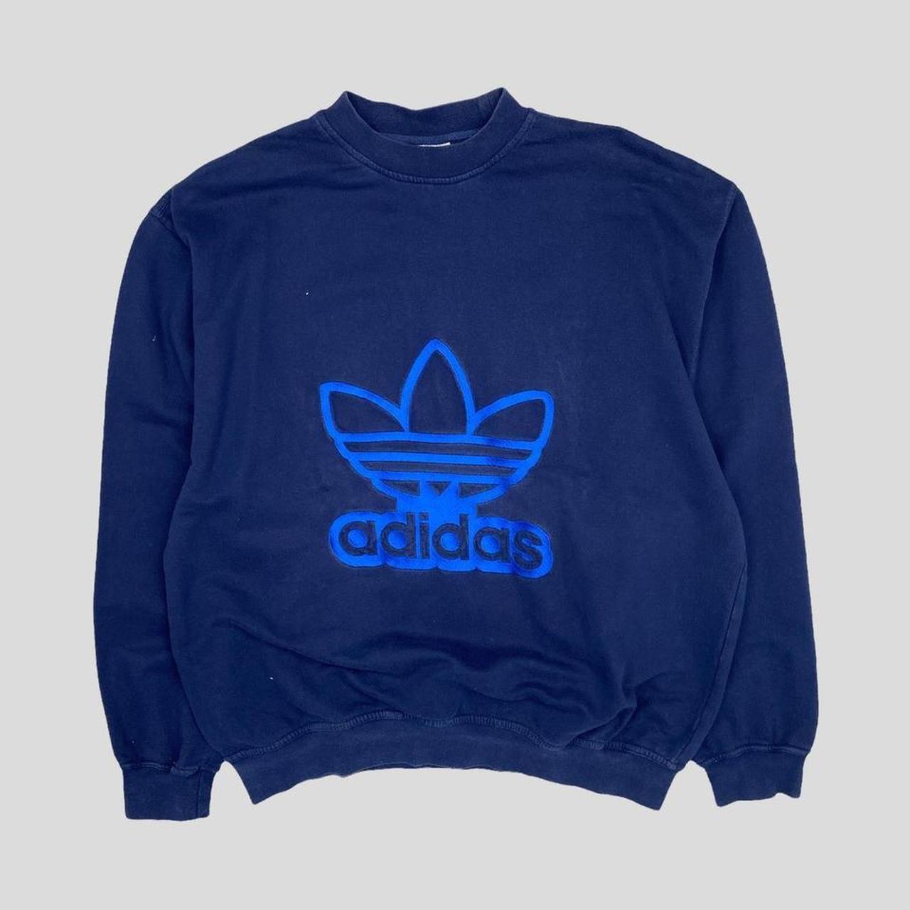 Vintage Adidas sweatshirt Navy colour way• quality... - Depop