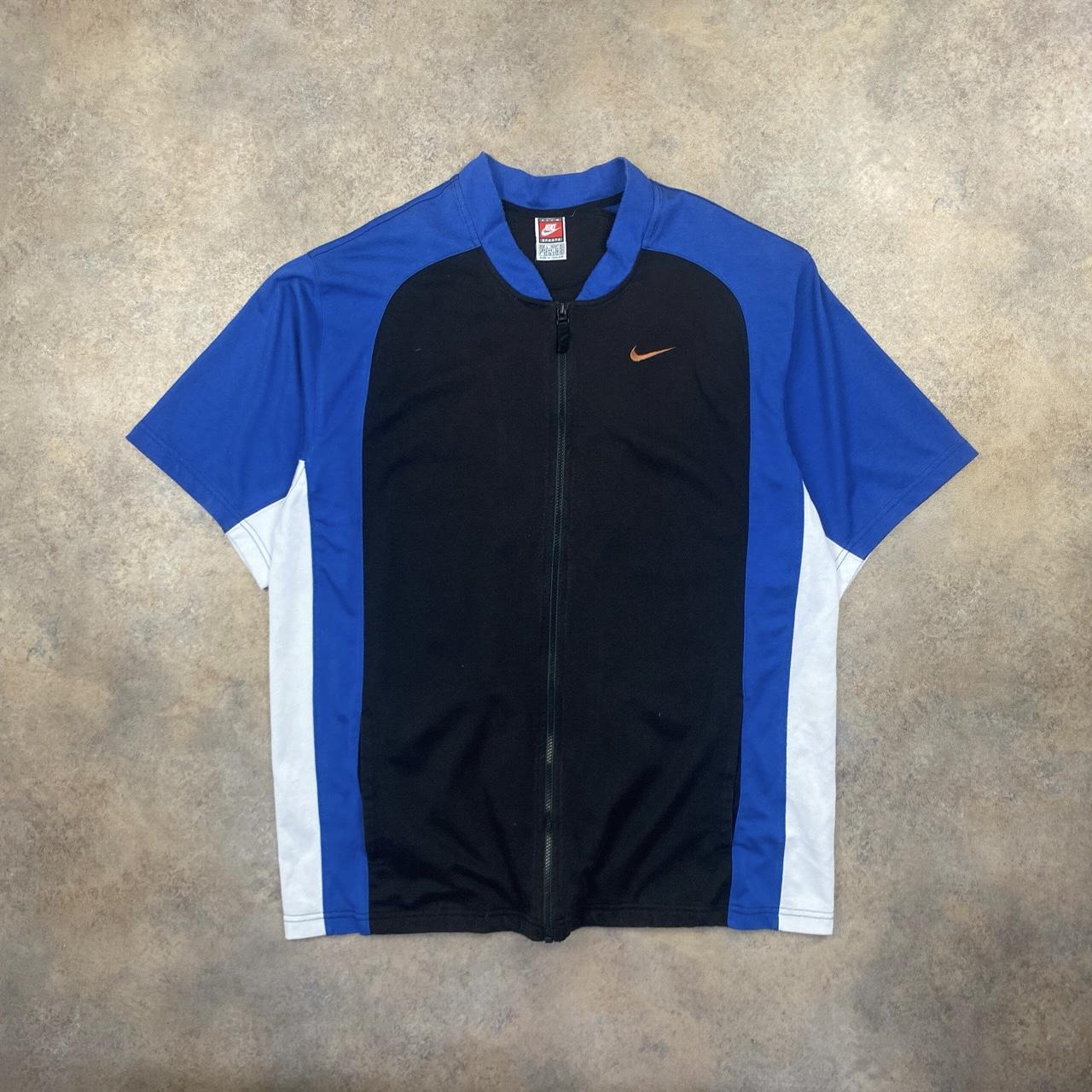 Vintage Nike Basketball Tshirt Navy/ blue/ white... Depop