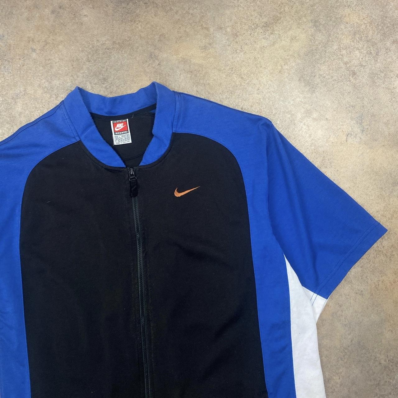 Vintage Nike Basketball Tshirt Navy/ blue/ white... Depop