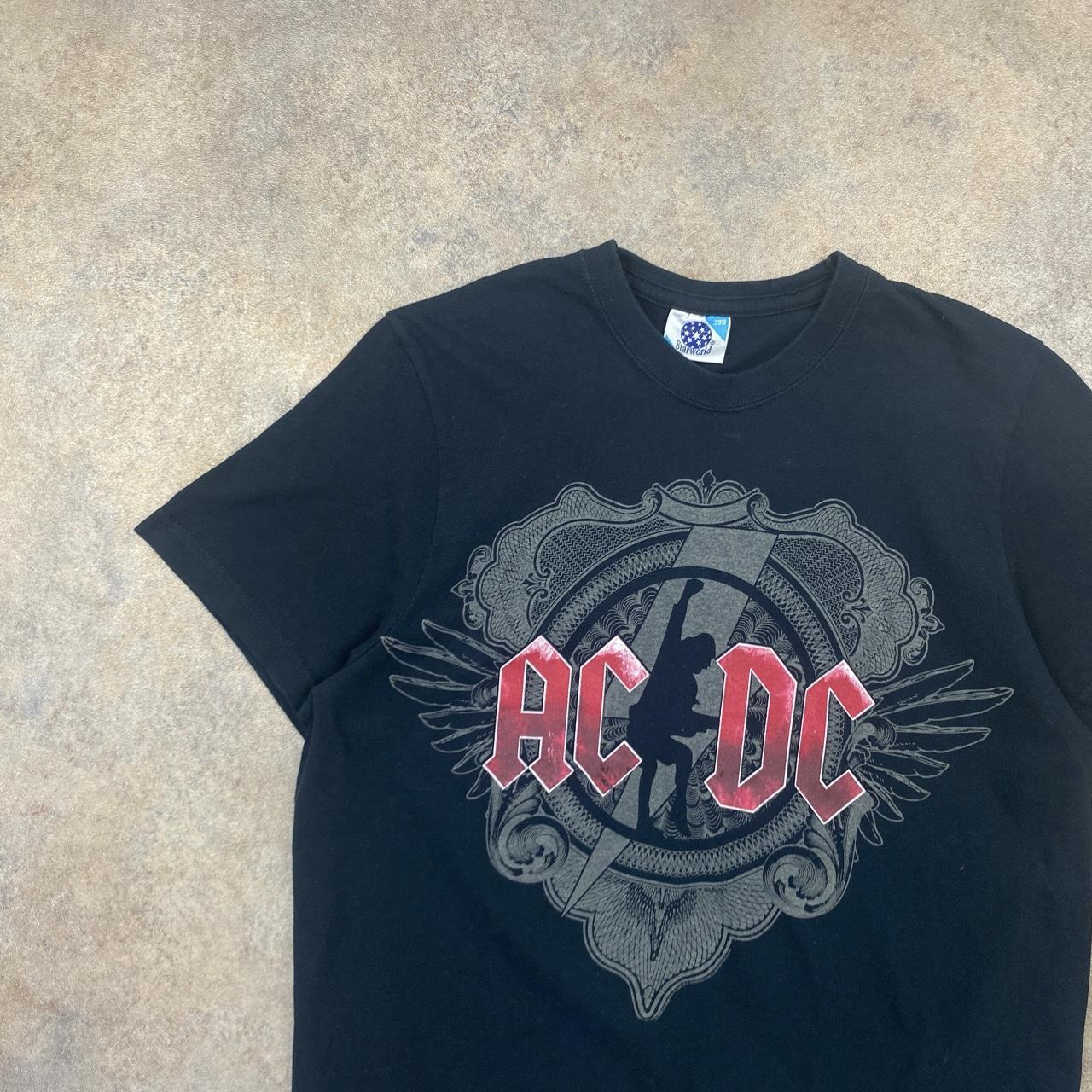 AC/DC Tour T-shirt Black colour way, nice double... - Depop