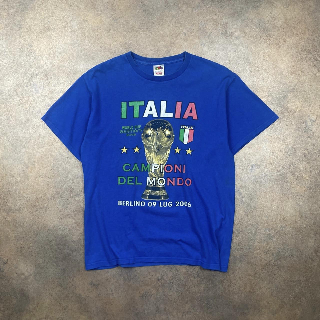Italia World Cup Winners T-shirt Blue colour, from... - Depop