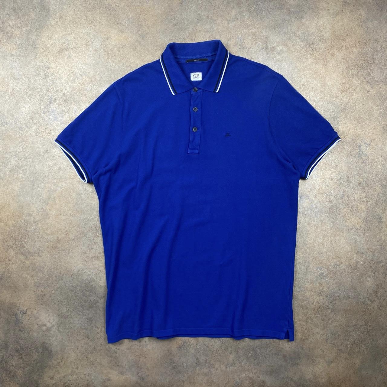 CP Company Polo Shirt Blue colour, nice and simple... - Depop