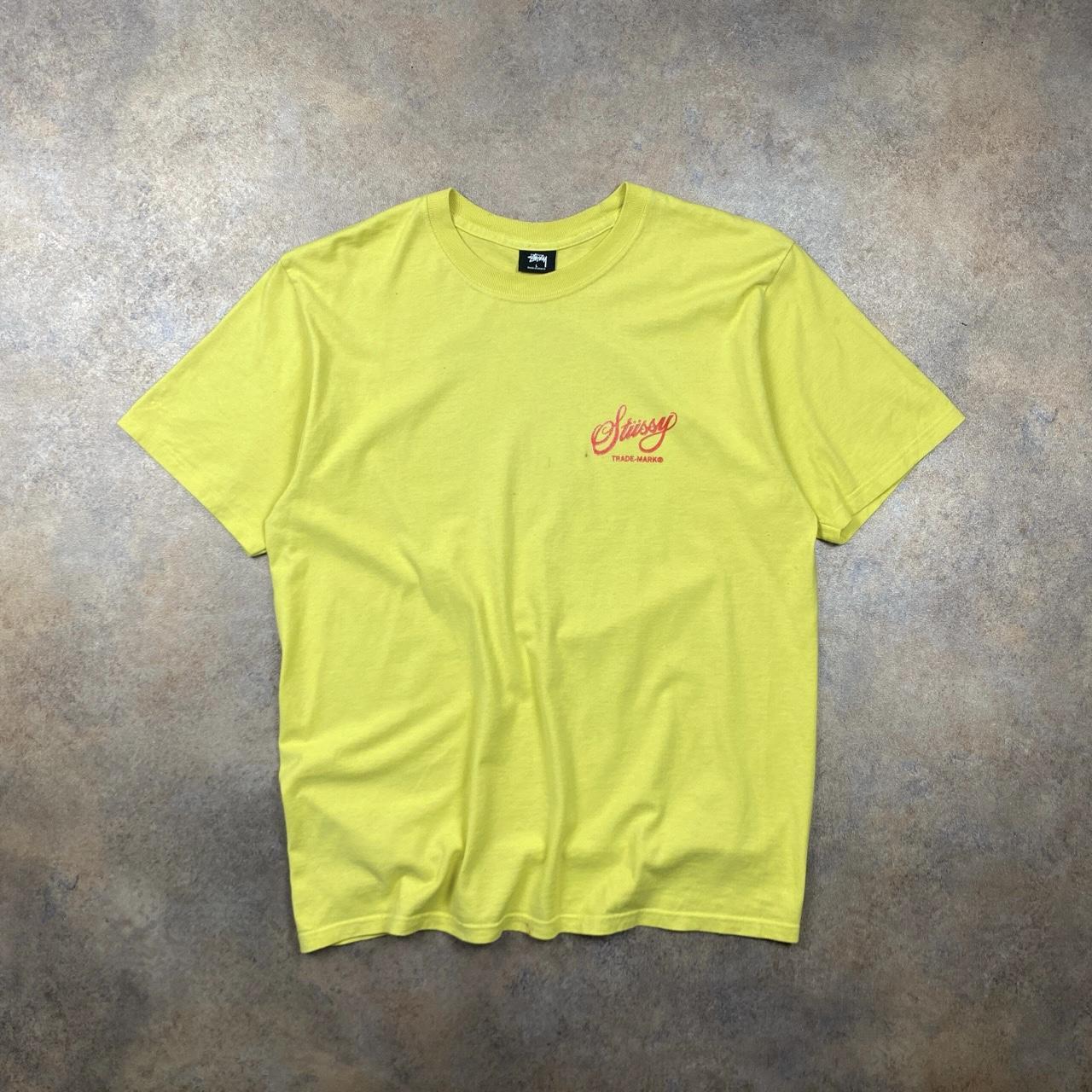 Stussy T-shirt Yellow colour, great piece with a... - Depop