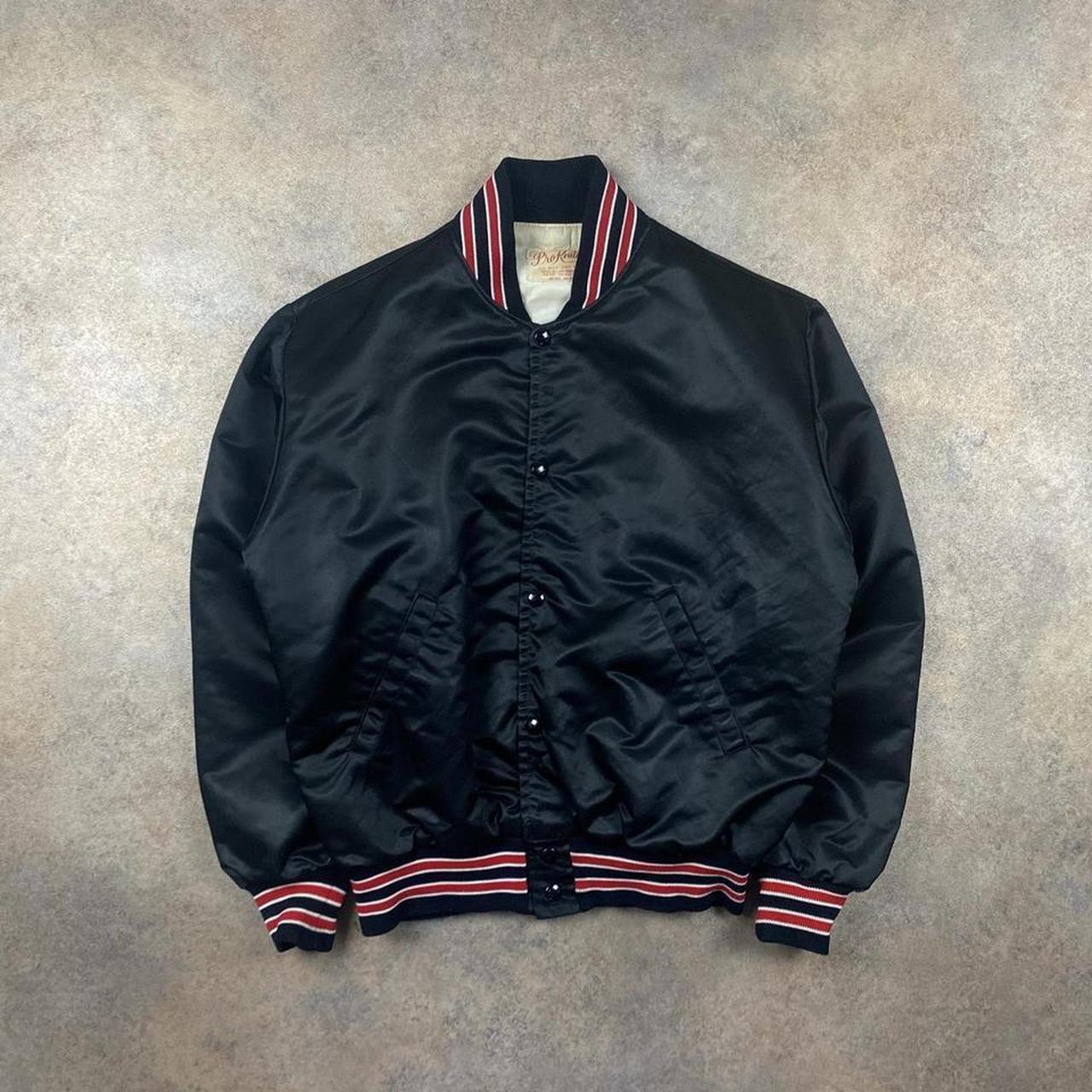 Vintage Satin Bomber Jacket Black Colour Way,... - Depop