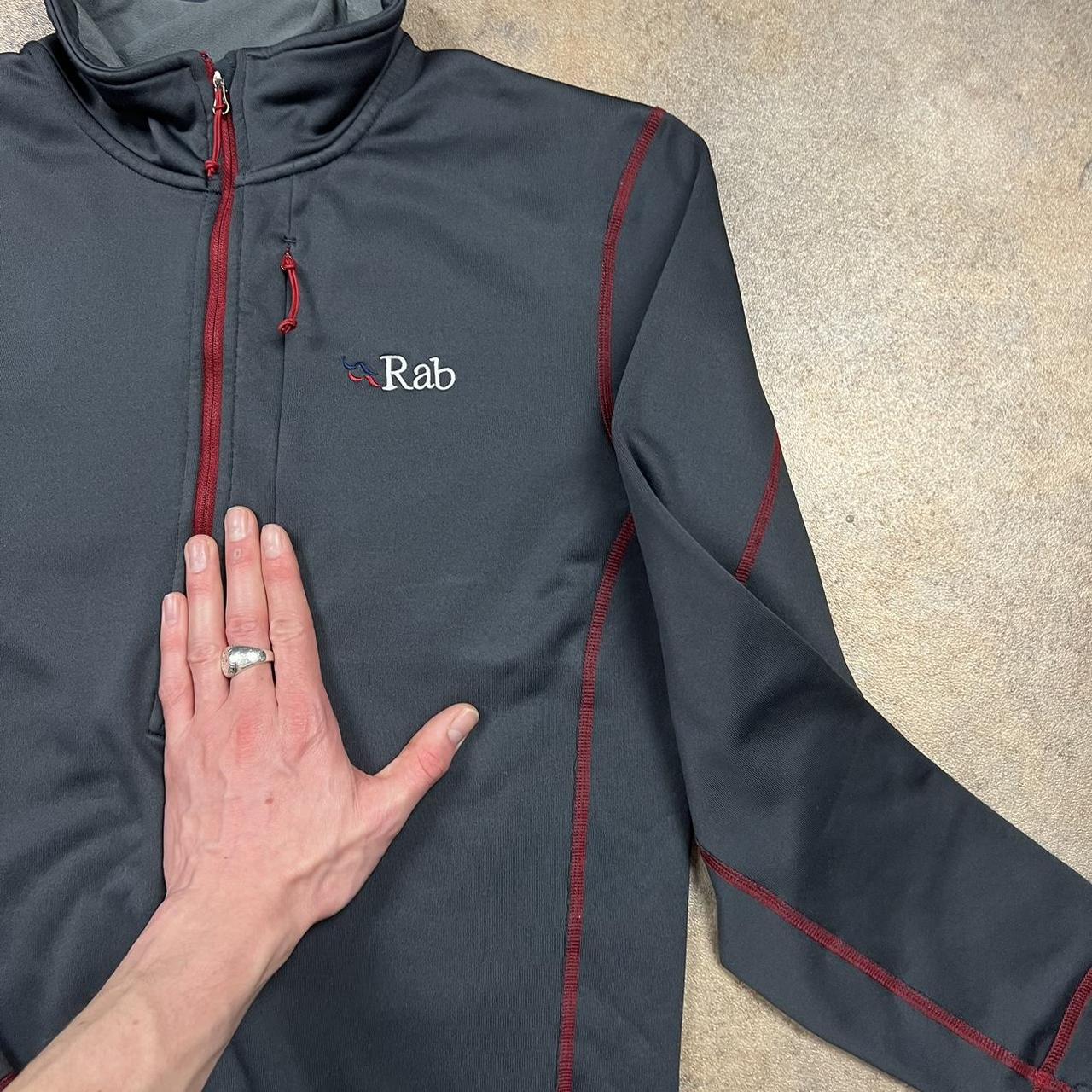 Rab PS Zip Top Grey/ Red colour, amazing layering... - Depop