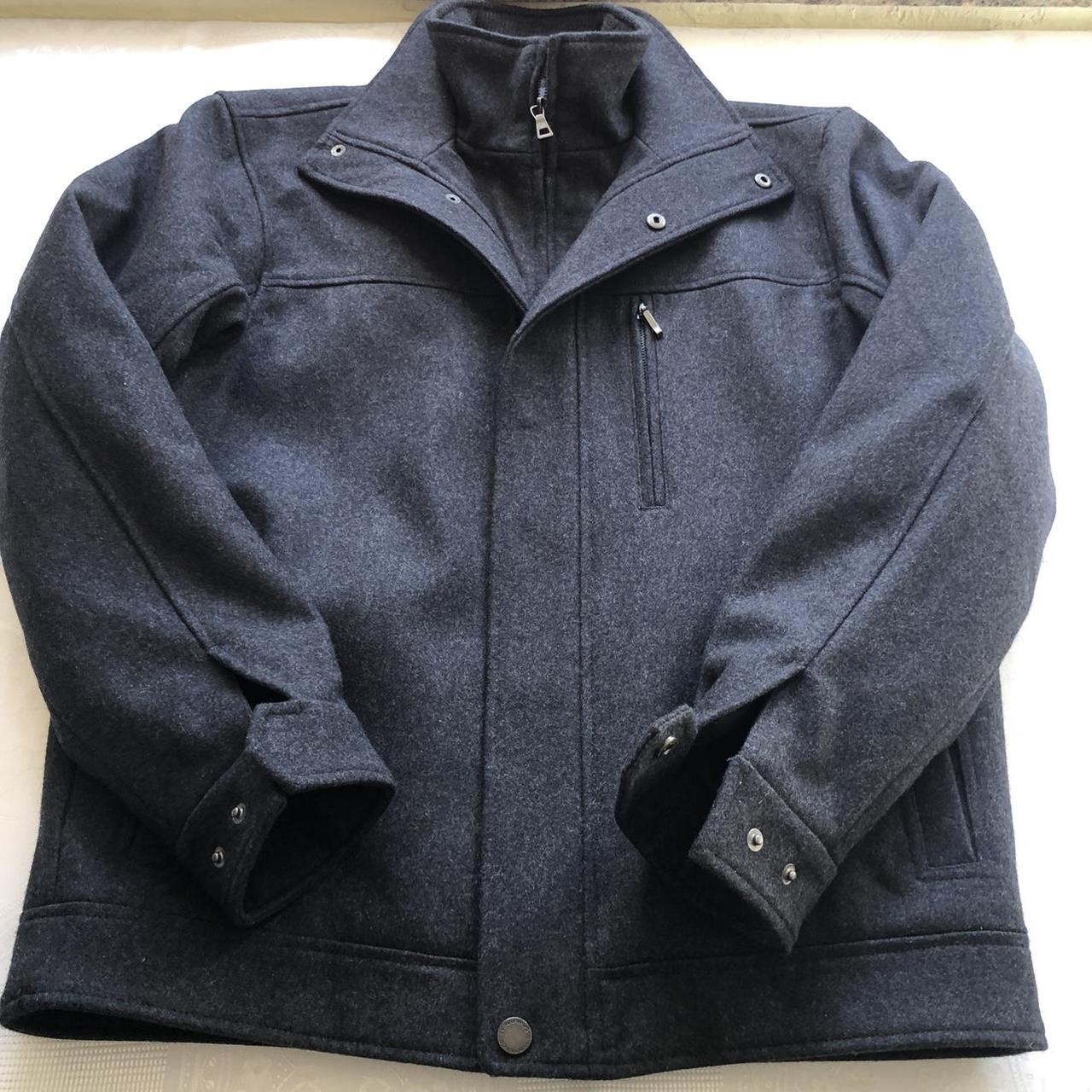 London Fog Men’s Dark Gray Short Jacket Warm Winter... - Depop