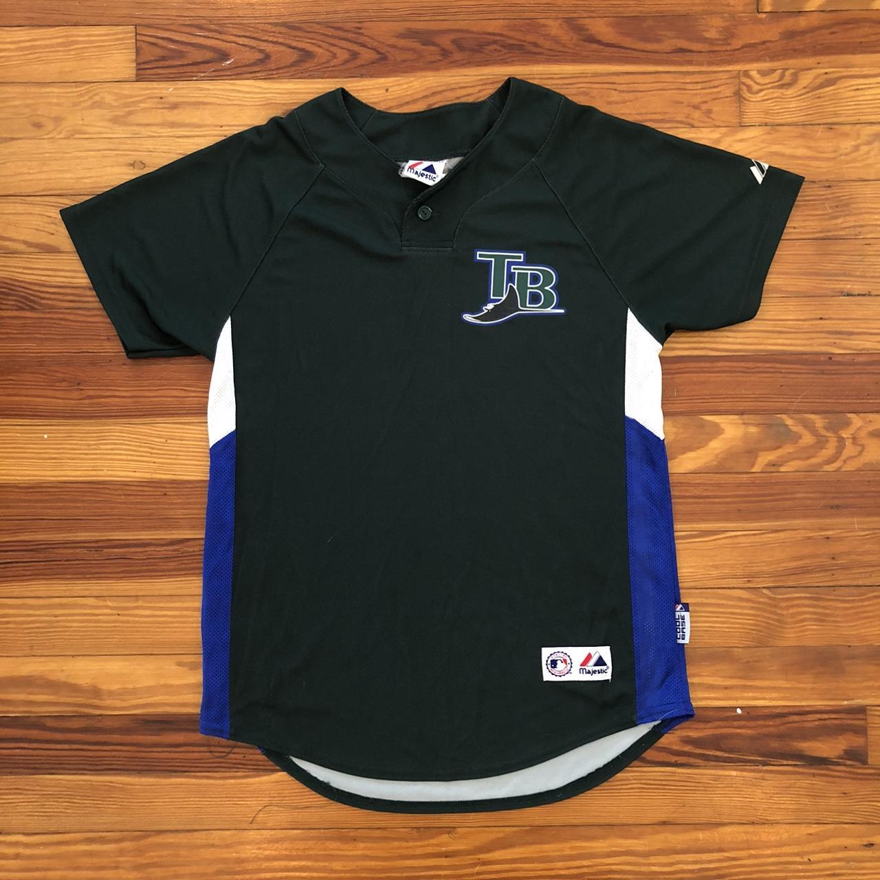 Majestic, Shirts, Vintage Tampa Bay Devil Rays Jersey Size L Majestic  Black