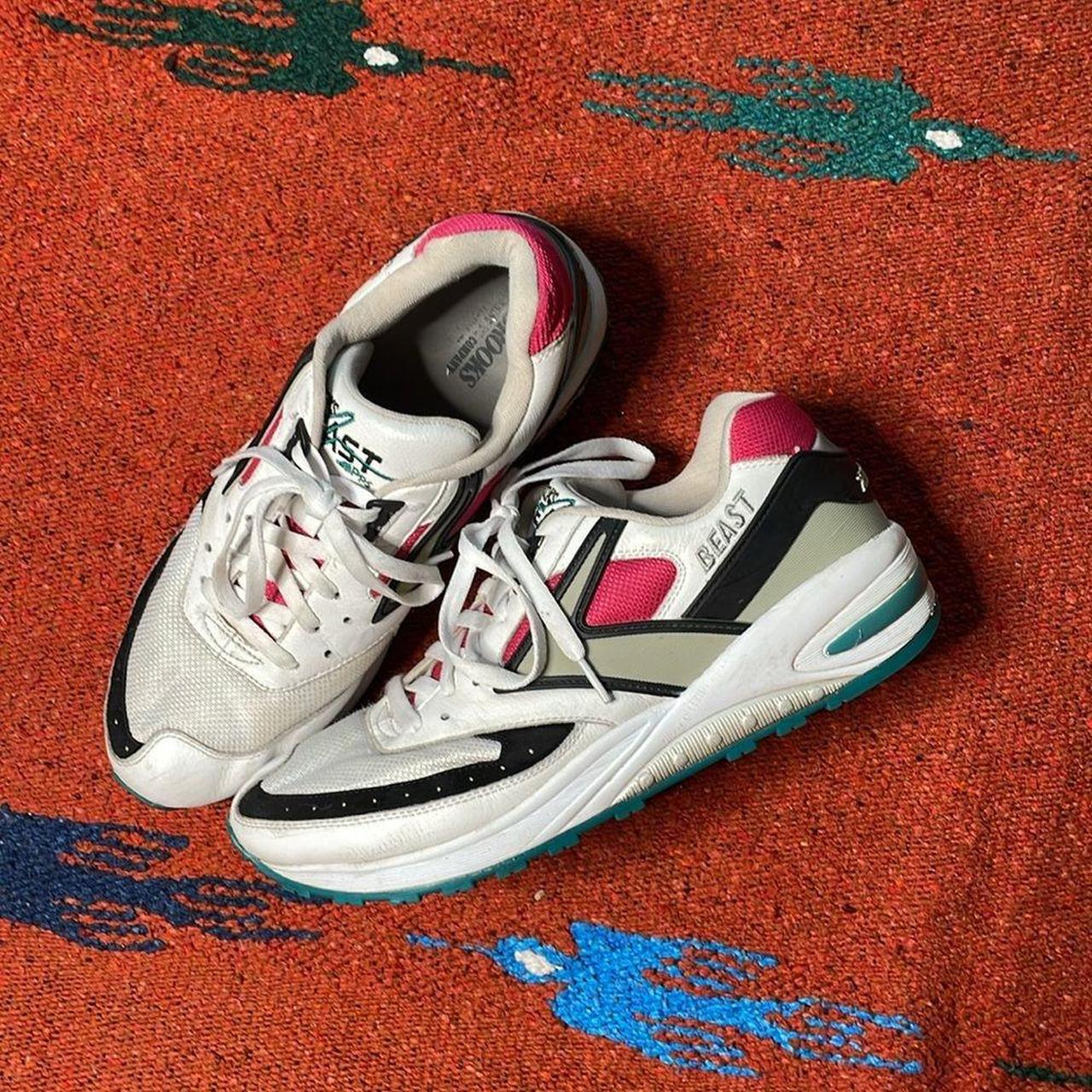 Brooks Beast 1 Heritage 90 s Retro White Pink Aqua. Depop