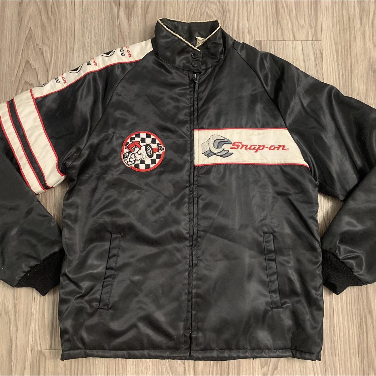 Vintage 90’s Snap-on Racing Satin Jacket Size M... - Depop