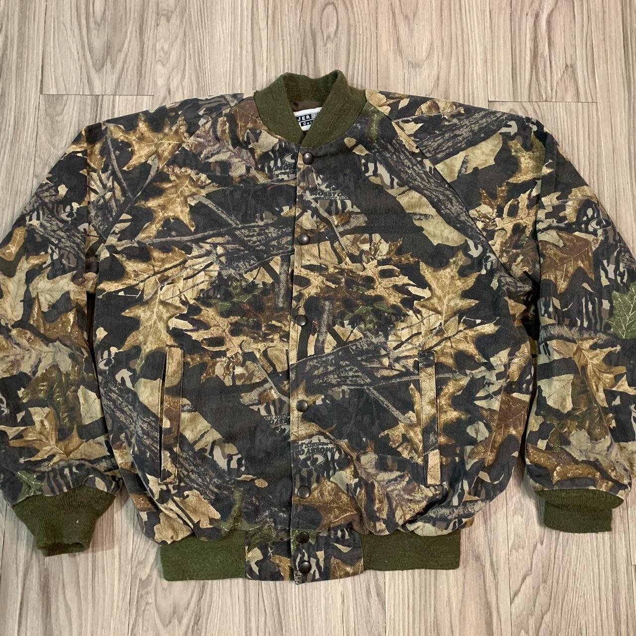 Vintage Camouflage Jerzees Outdoors Jacket Size M - Depop