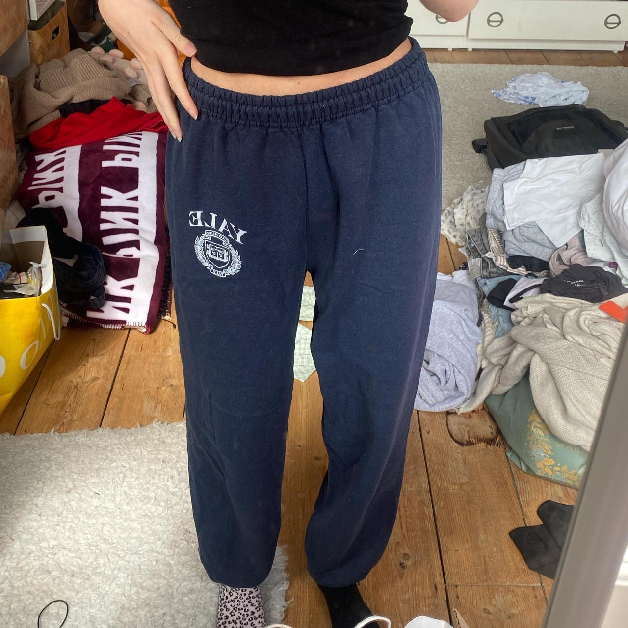 Navy blue yale university joggers