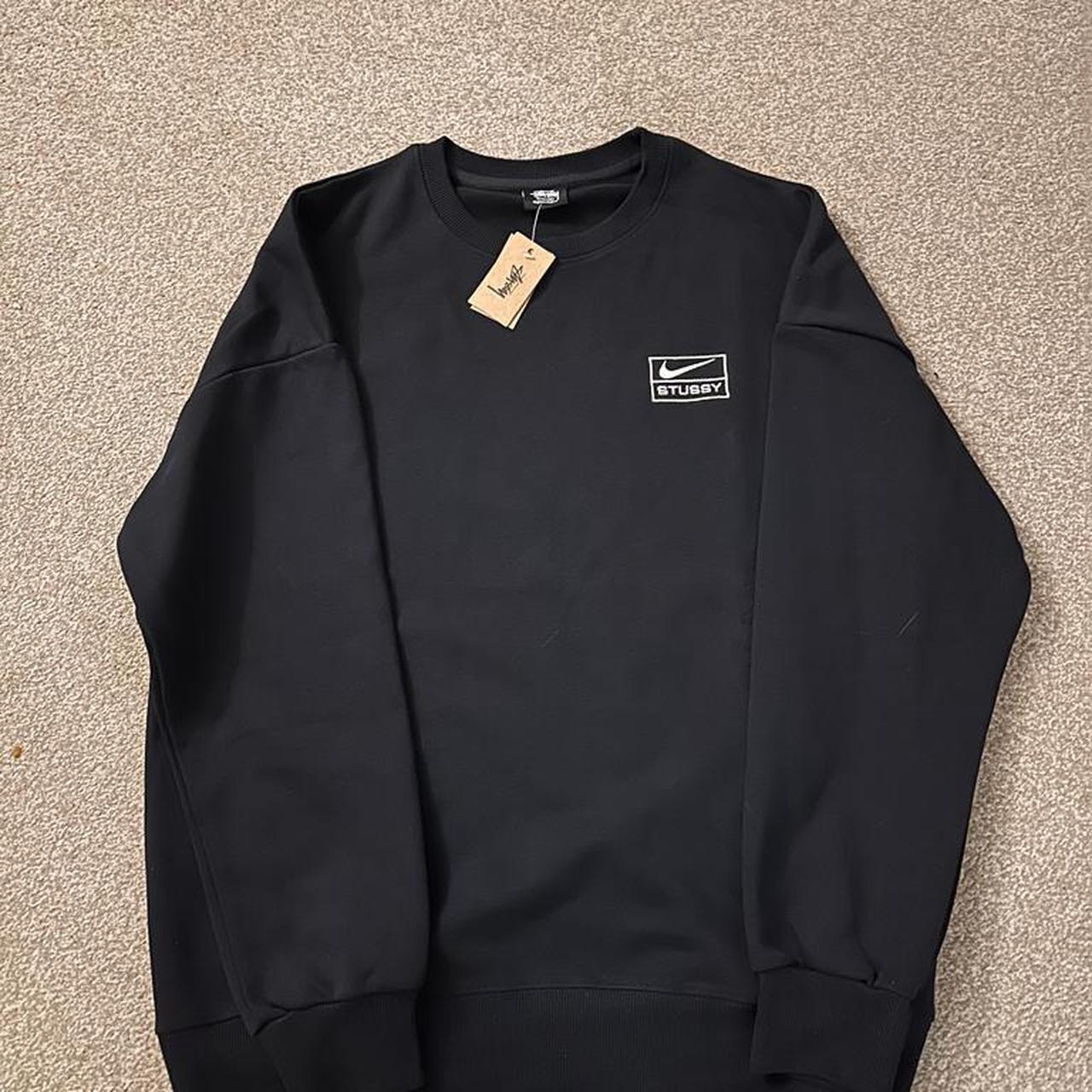 Stussy black discount hoodie depop